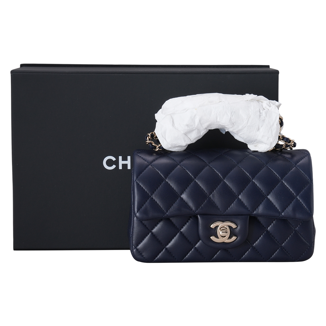 CHANEL(USED)샤넬 AS2431 램스킨 뉴미니 탑핸들 크로스백