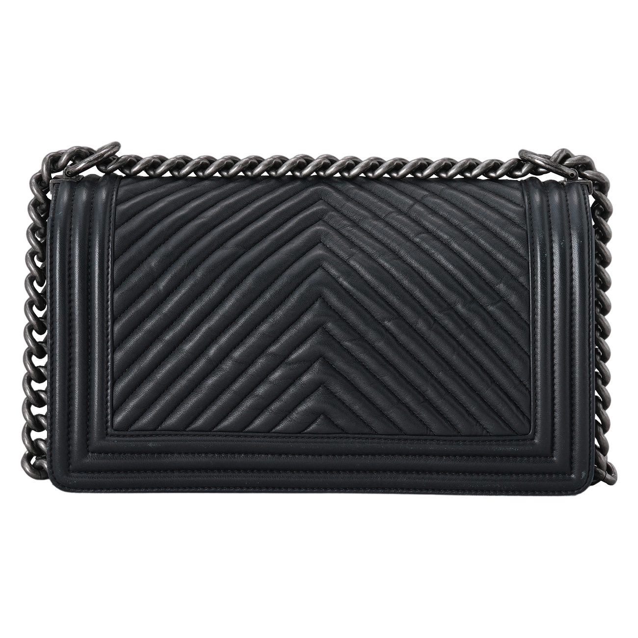 CHANEL(USED)샤넬 쉐브론 보이백 미듐