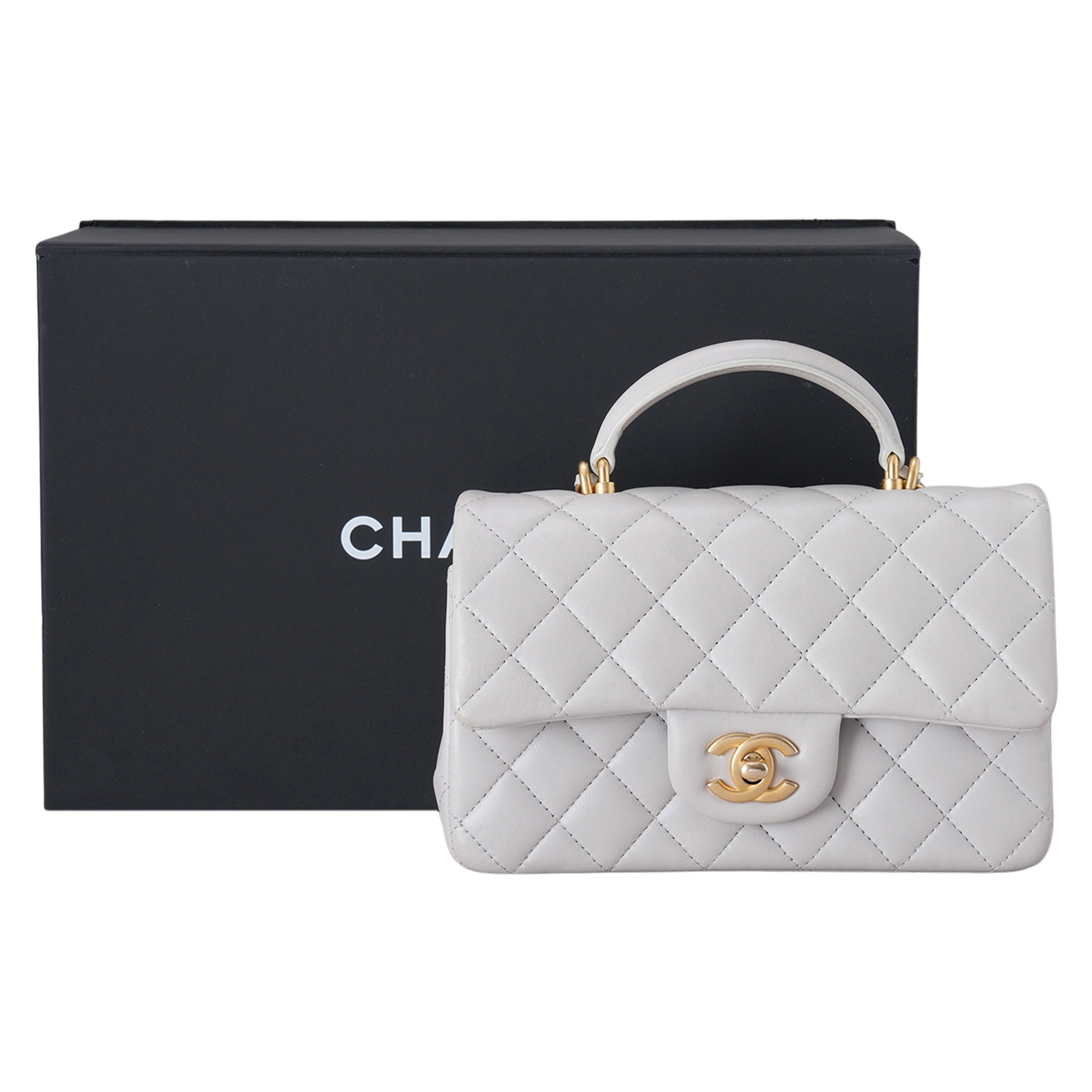 CHANEL(USED)샤넬 AS2431 램스킨 뉴미니 탑핸들 크로스백