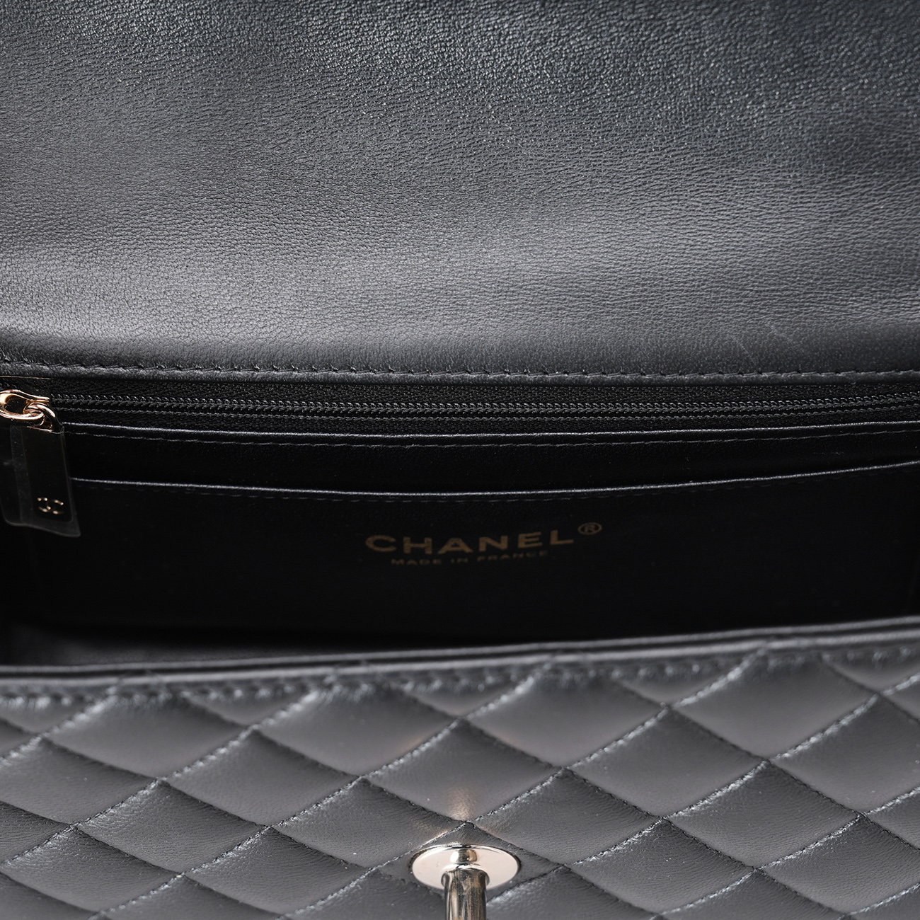 CHANEL(USED)샤넬 램스킨 뉴미니 탑핸들 크로스백
