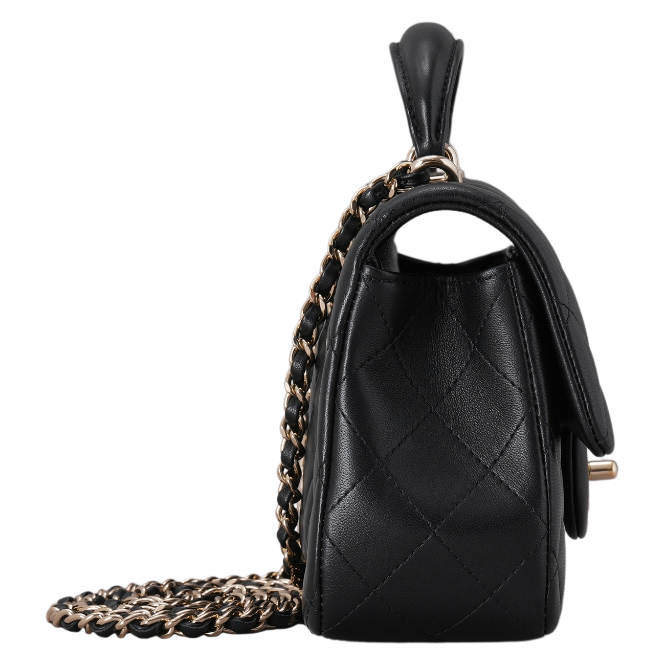CHANEL(USED)샤넬 램스킨 뉴미니 탑핸들 크로스백
