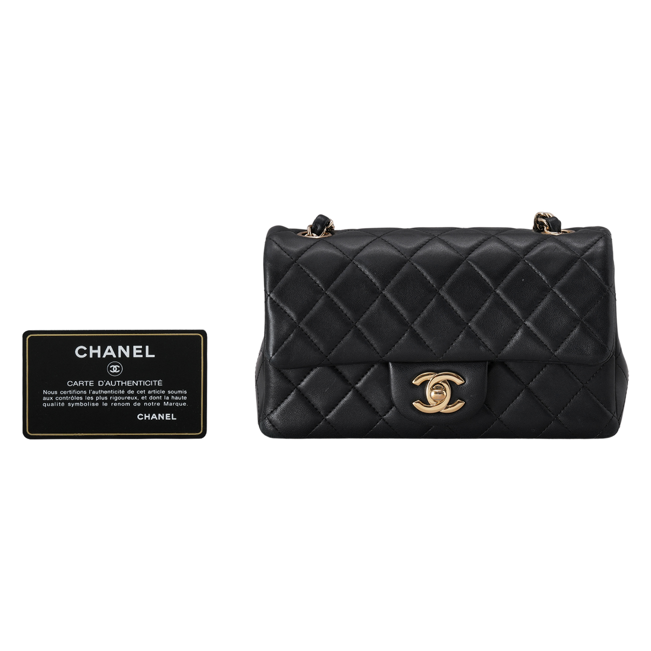 CHANEL(USED)샤넬 램스킨 뉴미니 크로스백
