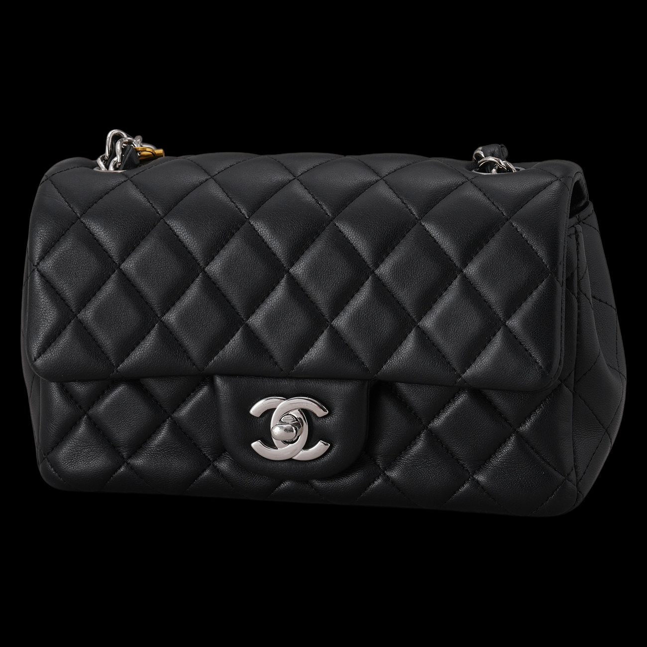 CHANEL(USED)샤넬 램스킨 뉴미니 크로스 백