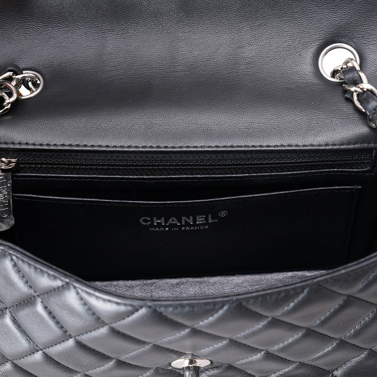 CHANEL(USED)샤넬 램스킨 뉴미니 크로스 백