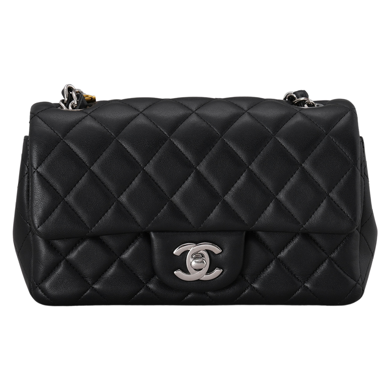 CHANEL(USED)샤넬 램스킨 뉴미니 크로스 백