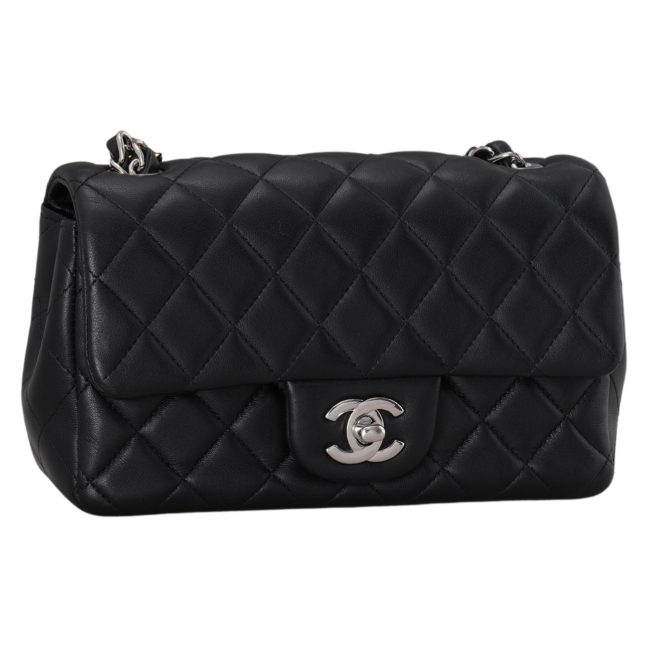 CHANEL(USED)샤넬 램스킨 뉴미니 크로스 백