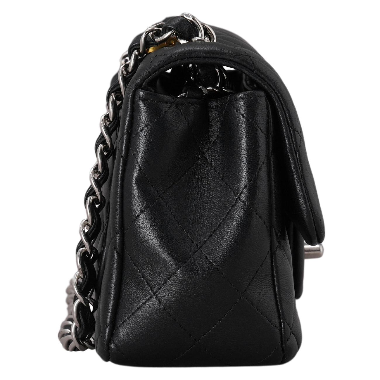 CHANEL(USED)샤넬 램스킨 뉴미니 크로스 백