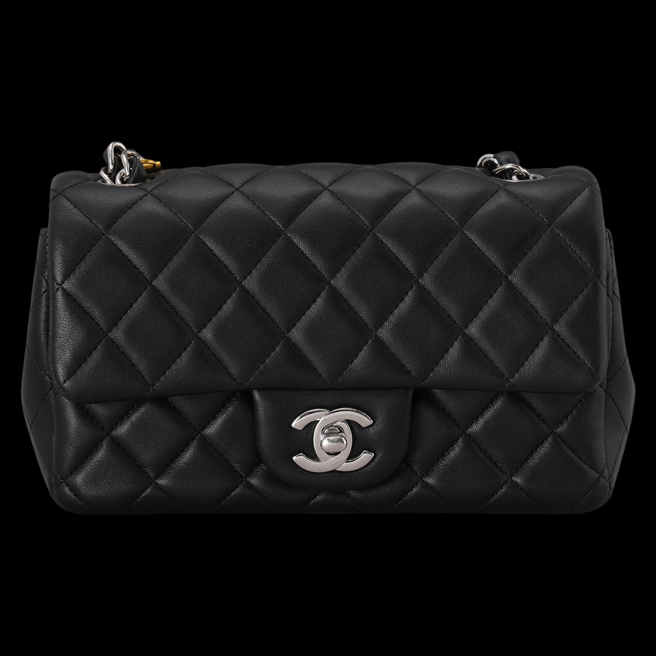 CHANEL(USED)샤넬 램스킨 뉴미니 크로스 백