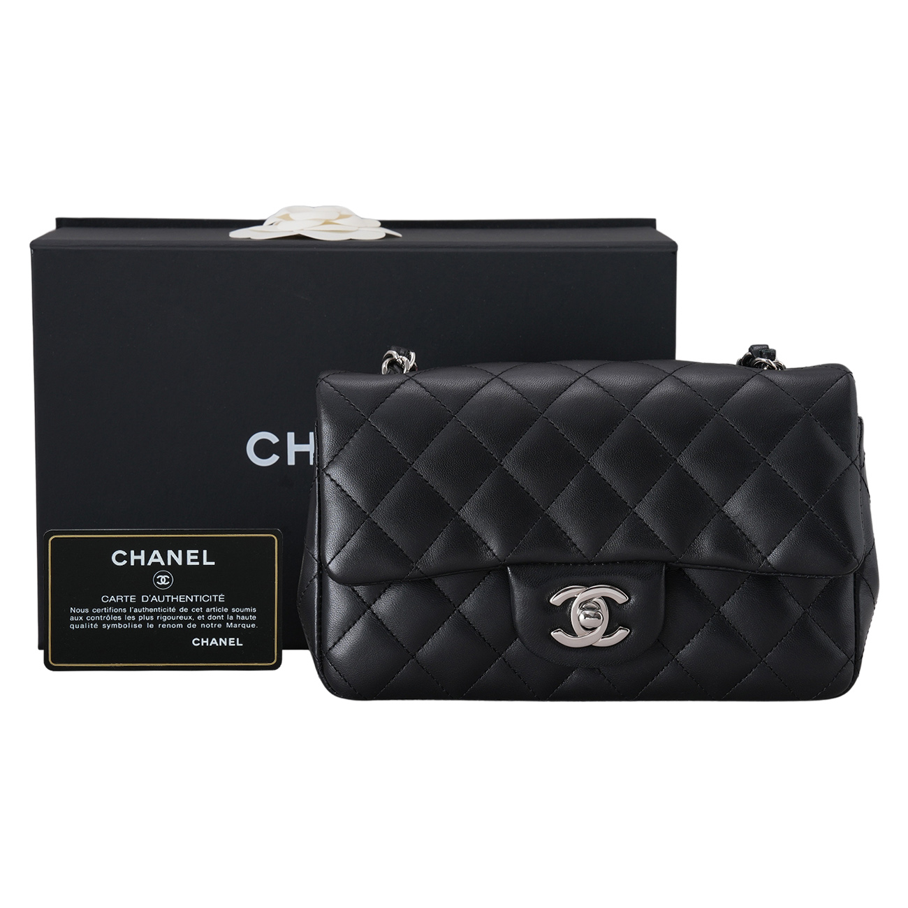 CHANEL(USED)샤넬 램스킨 뉴미니 크로스 백