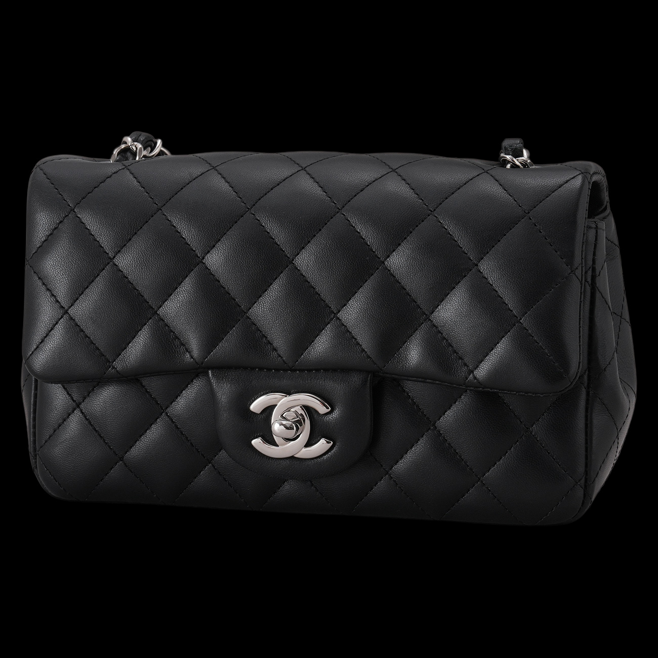 CHANEL(USED)샤넬 램스킨 뉴미니 크로스 백