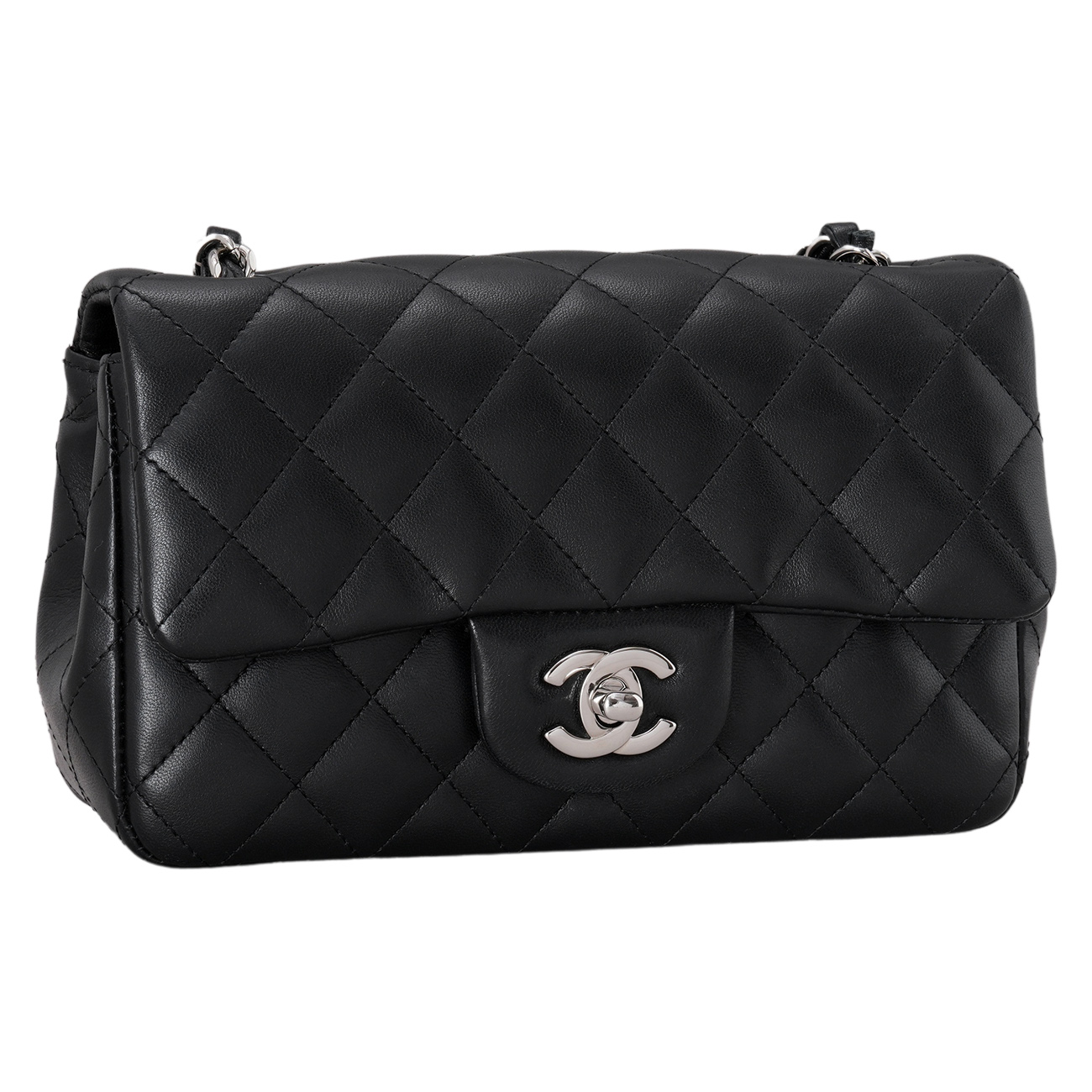 CHANEL(USED)샤넬 램스킨 뉴미니 크로스 백