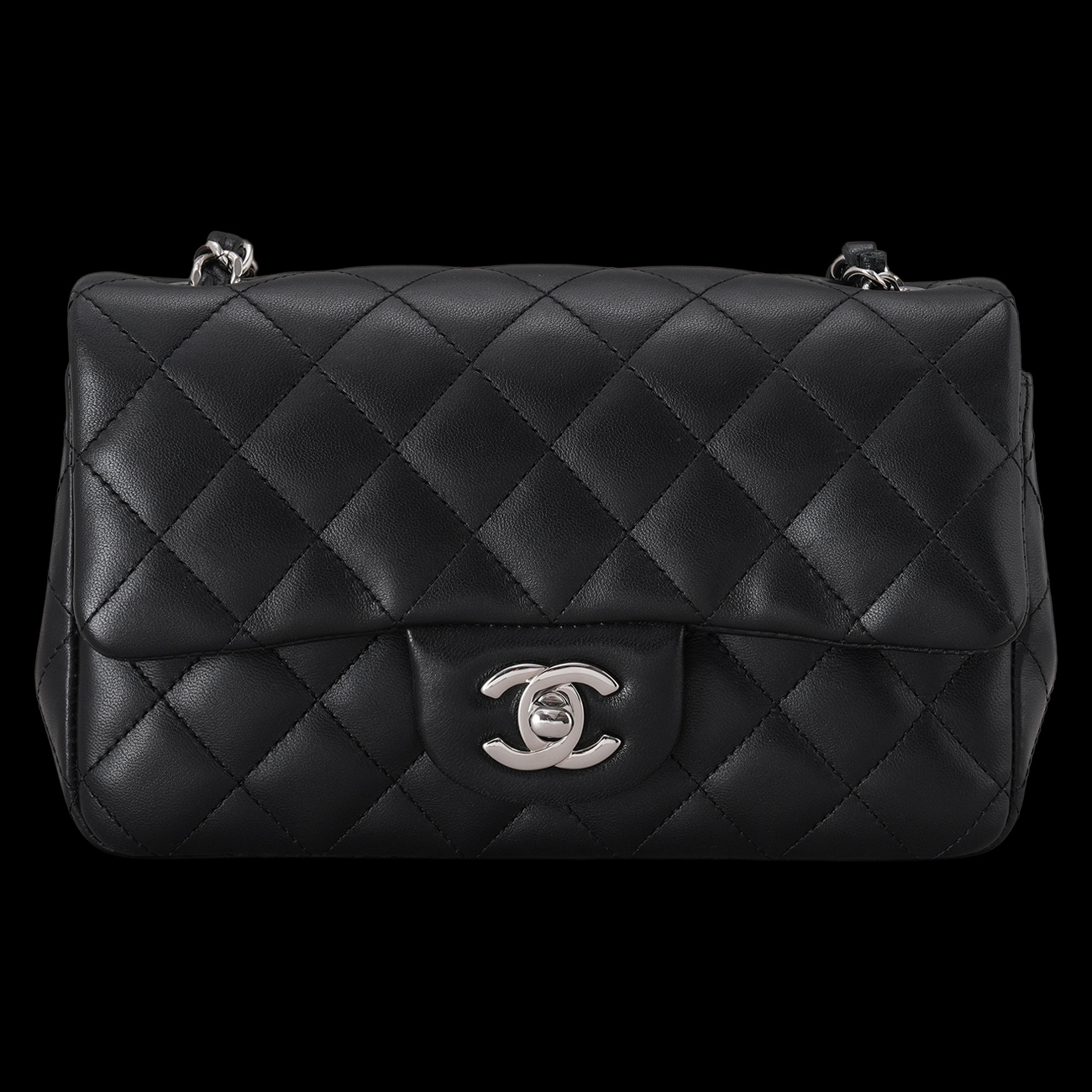 CHANEL(USED)샤넬 램스킨 뉴미니 크로스 백
