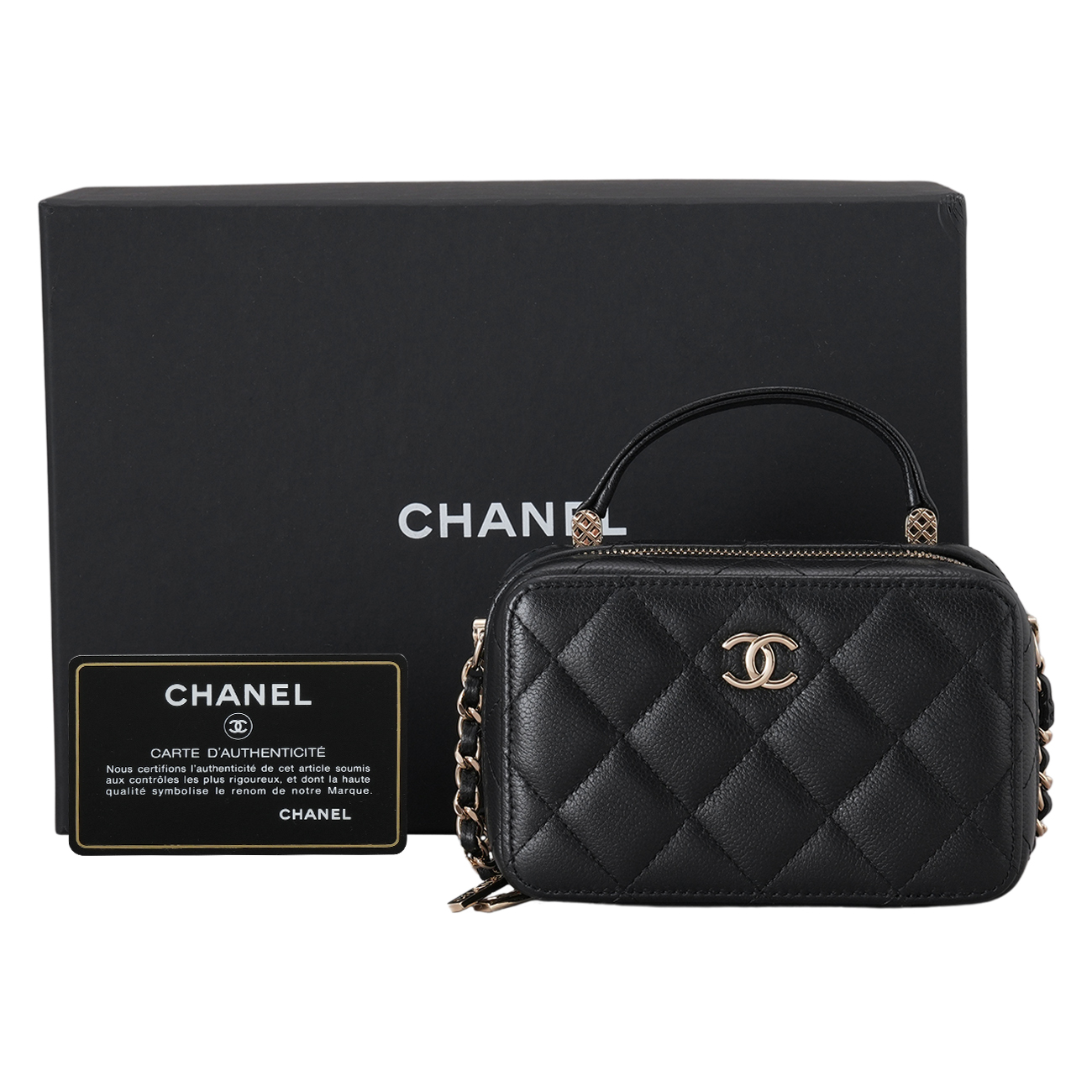 CHANEL(USED)샤넬 AP2634 베니티 코스메틱 직사각 체인백