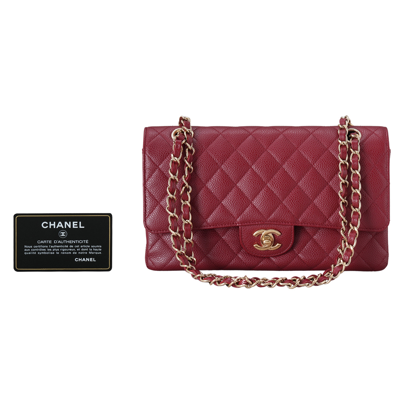 CHANEL(USED)샤넬 캐비어 클래식 미듐 플랩백