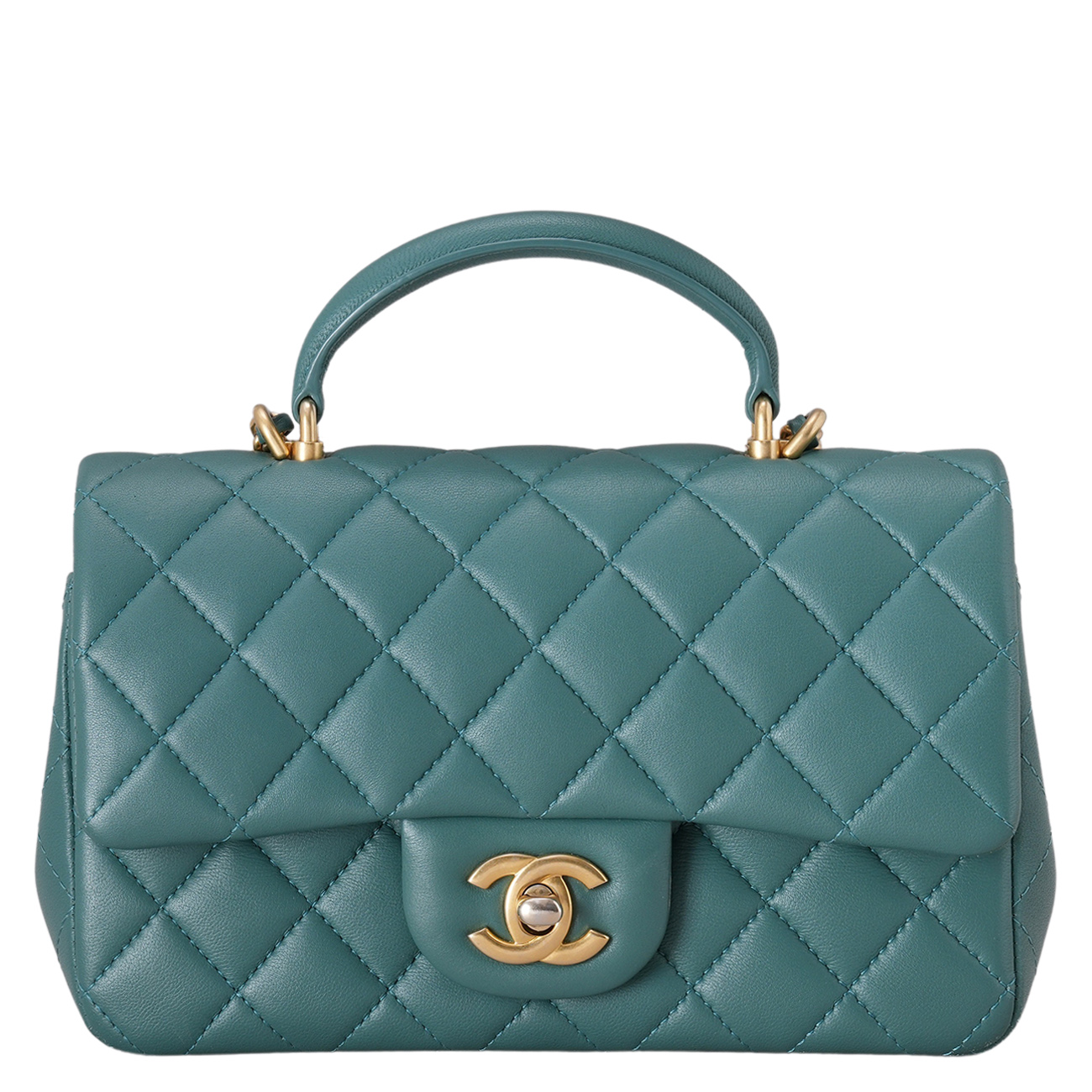 CHANEL(USED)샤넬 램스킨 뉴미니 탑핸들 크로스백