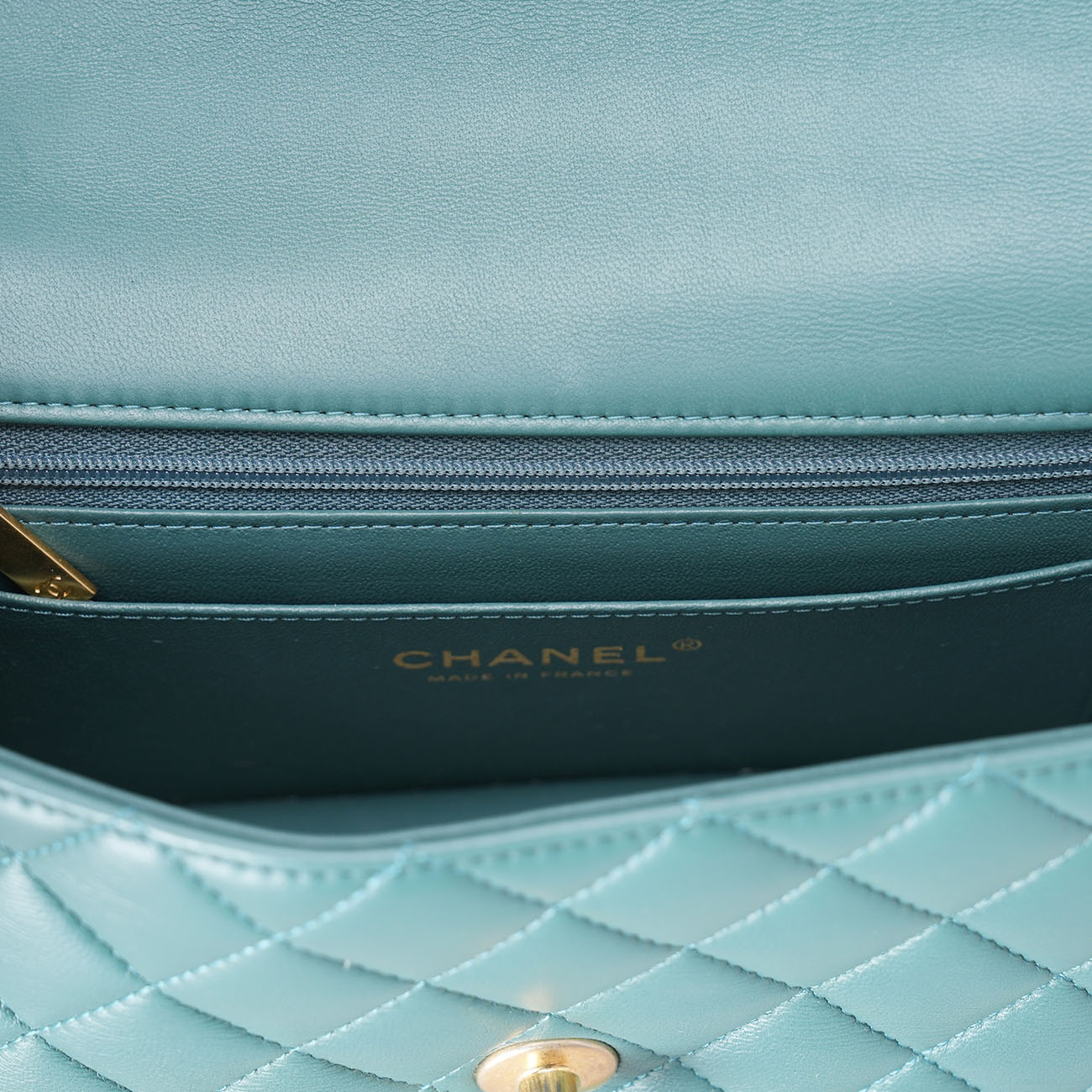 CHANEL(USED)샤넬 램스킨 뉴미니 탑핸들 크로스백