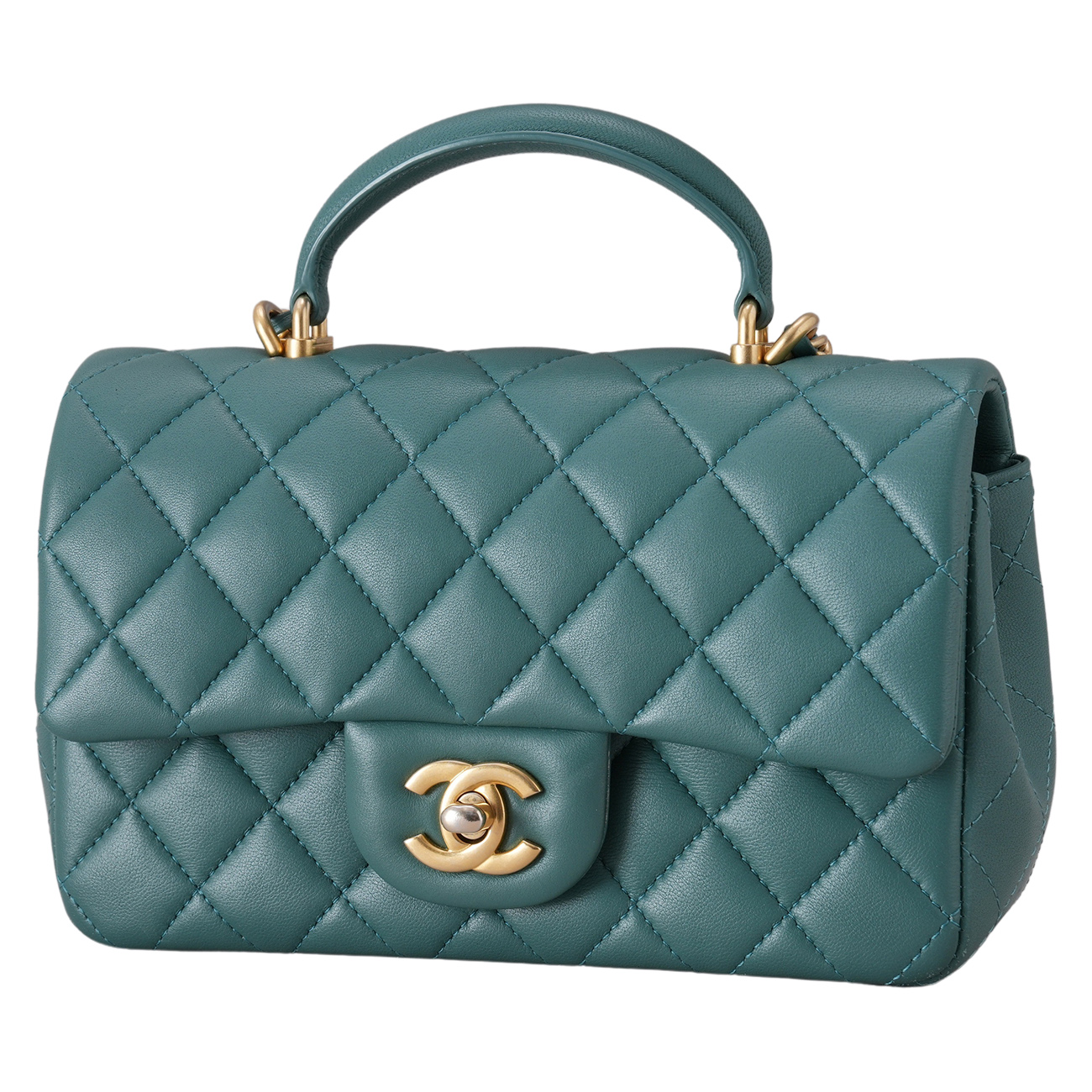 CHANEL(USED)샤넬 램스킨 뉴미니 탑핸들 크로스백