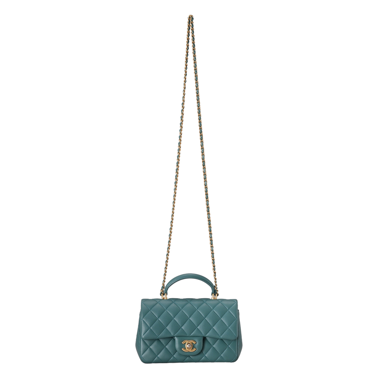 CHANEL(USED)샤넬 램스킨 뉴미니 탑핸들 크로스백