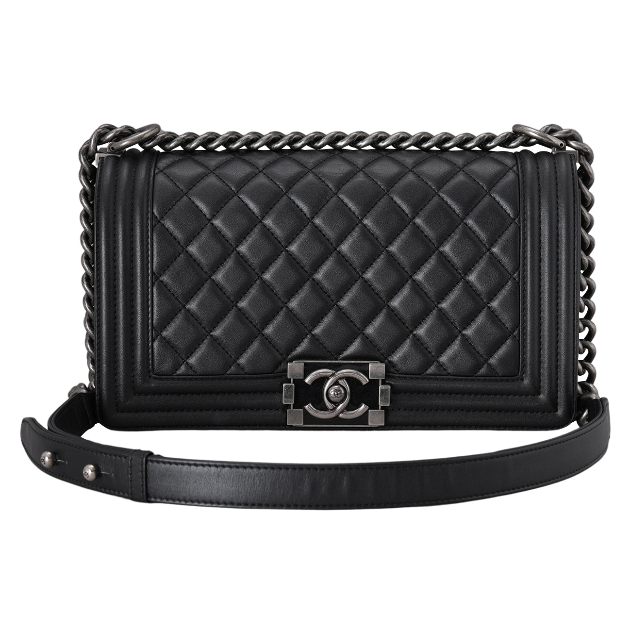 CHANEL(USED)샤넬 시즌버클 보이샤넬 미듐
