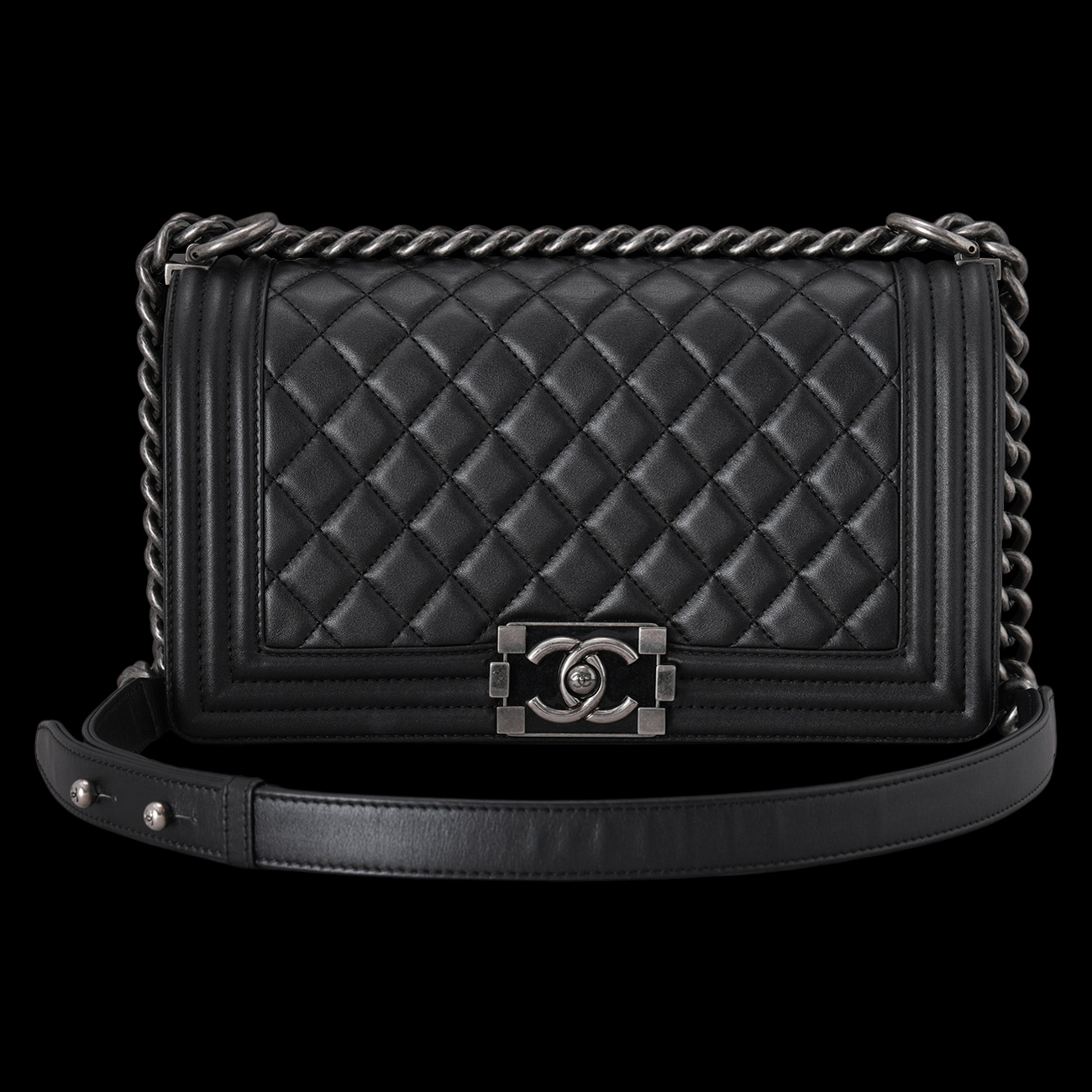 CHANEL(USED)샤넬 시즌버클 보이샤넬 미듐