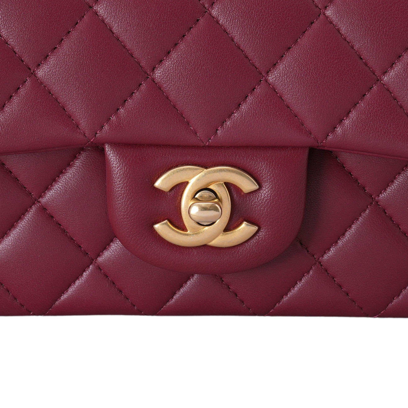 CHANEL(USED)샤넬 램스킨 클래식 뉴미니 탑핸들 크로스백