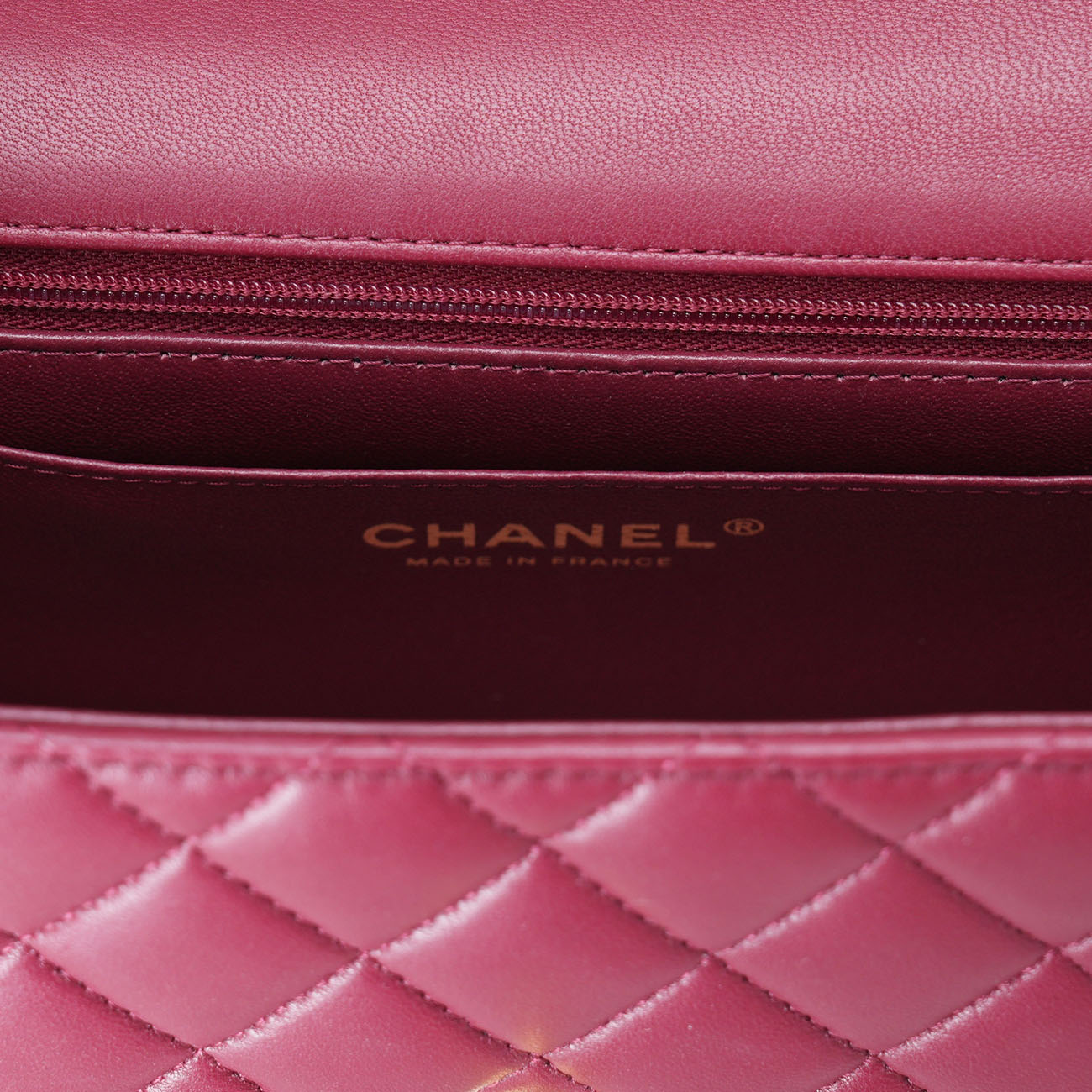 CHANEL(USED)샤넬 램스킨 클래식 뉴미니 탑핸들 크로스백