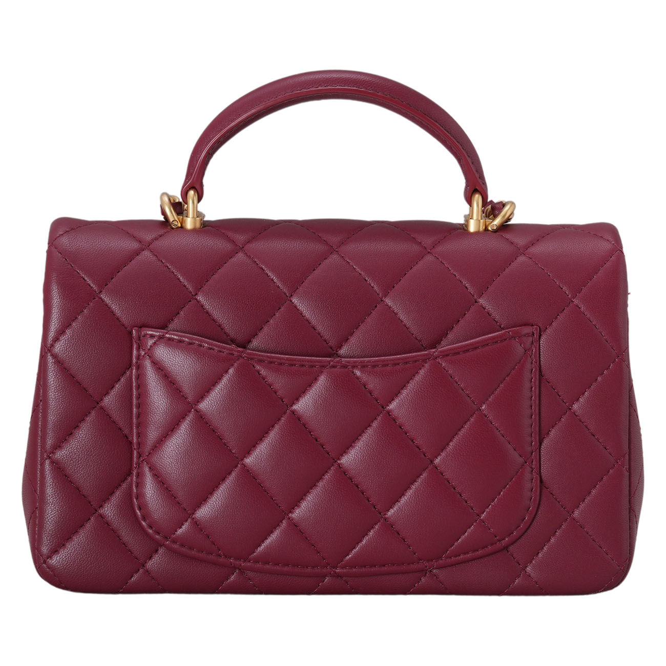 CHANEL(USED)샤넬 램스킨 클래식 뉴미니 탑핸들 크로스백