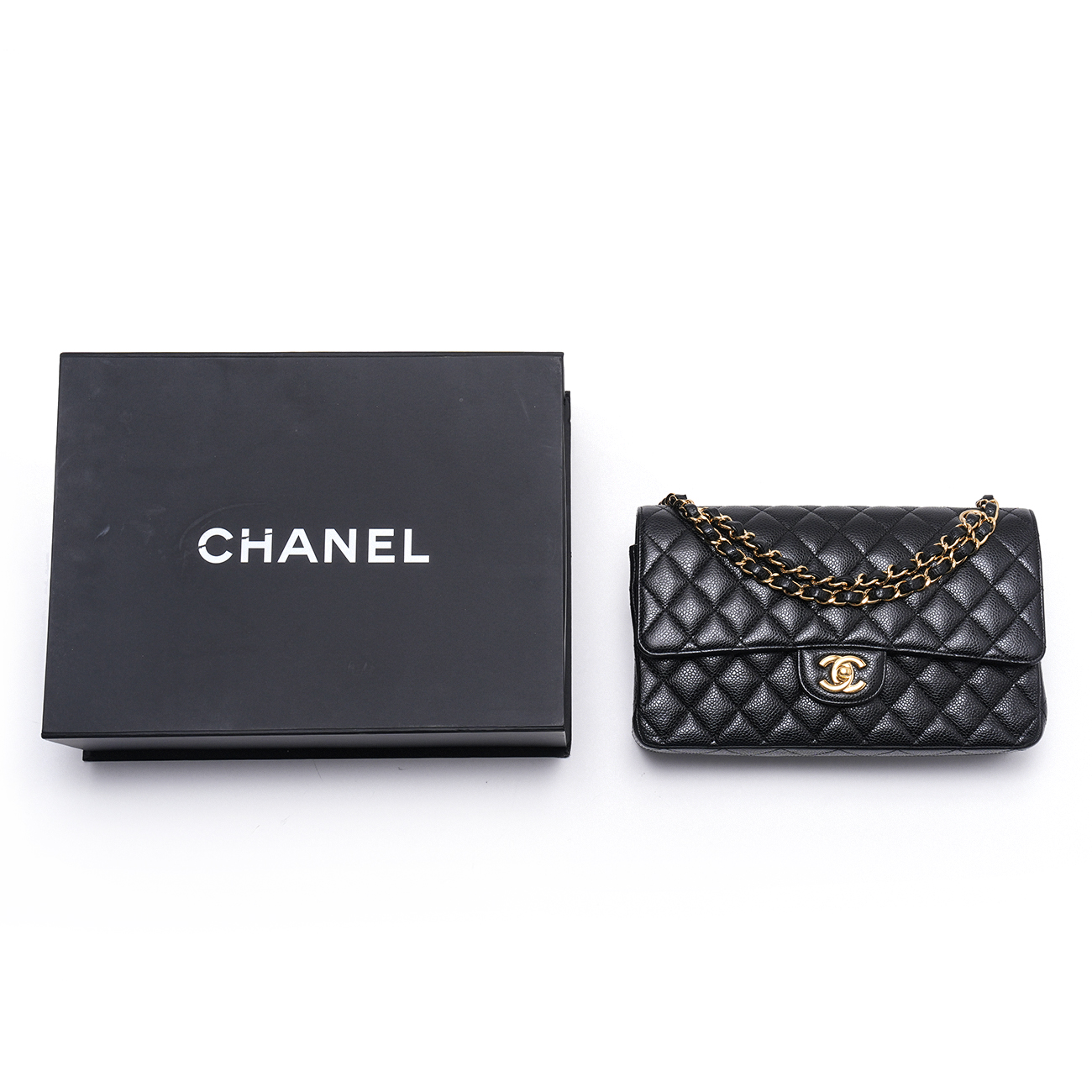 CHANEL(USED)샤넬 캐비어 클래식 미듐 체인 플랩백