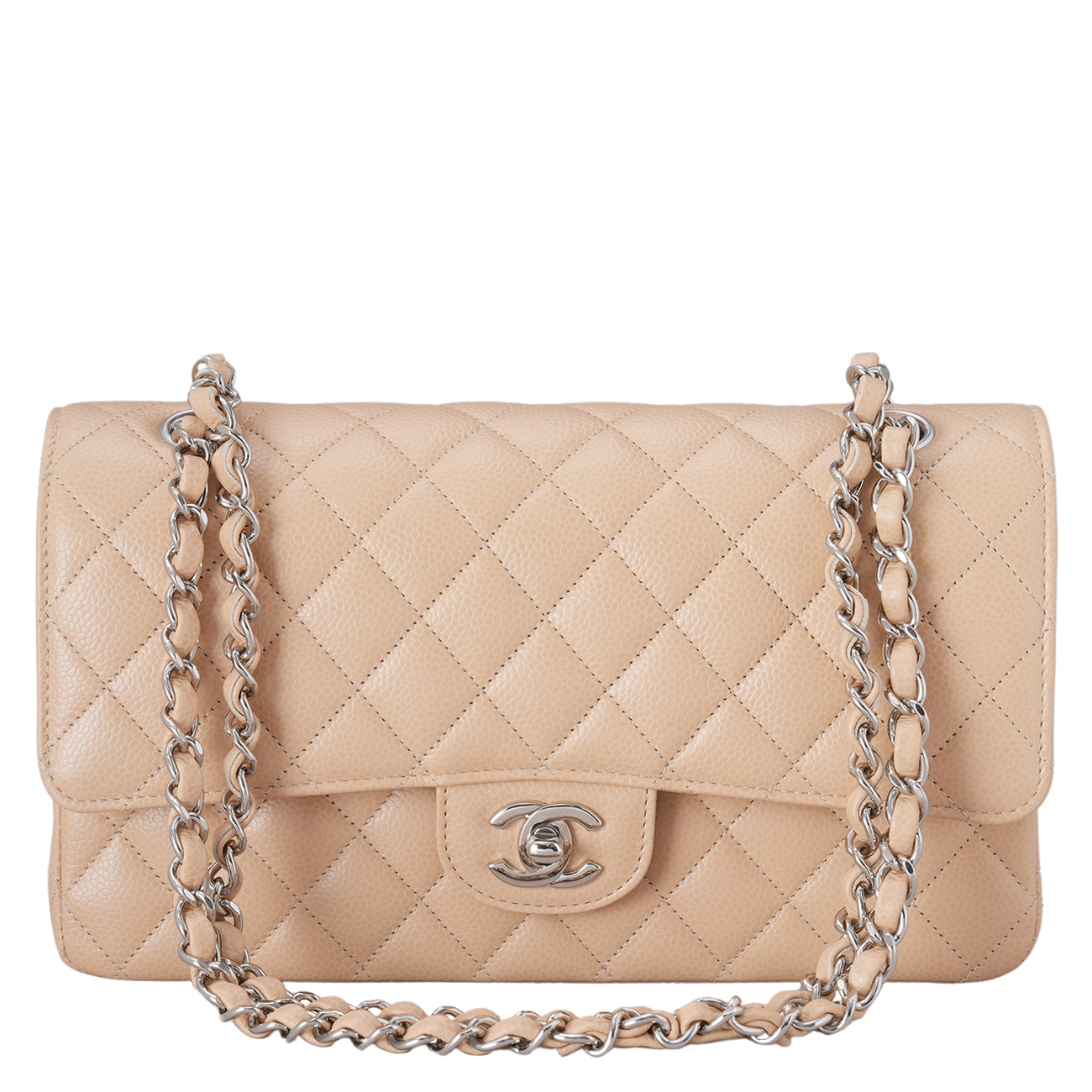 CHANEL(USED)샤넬 캐비어 클래식 미듐 플랩백