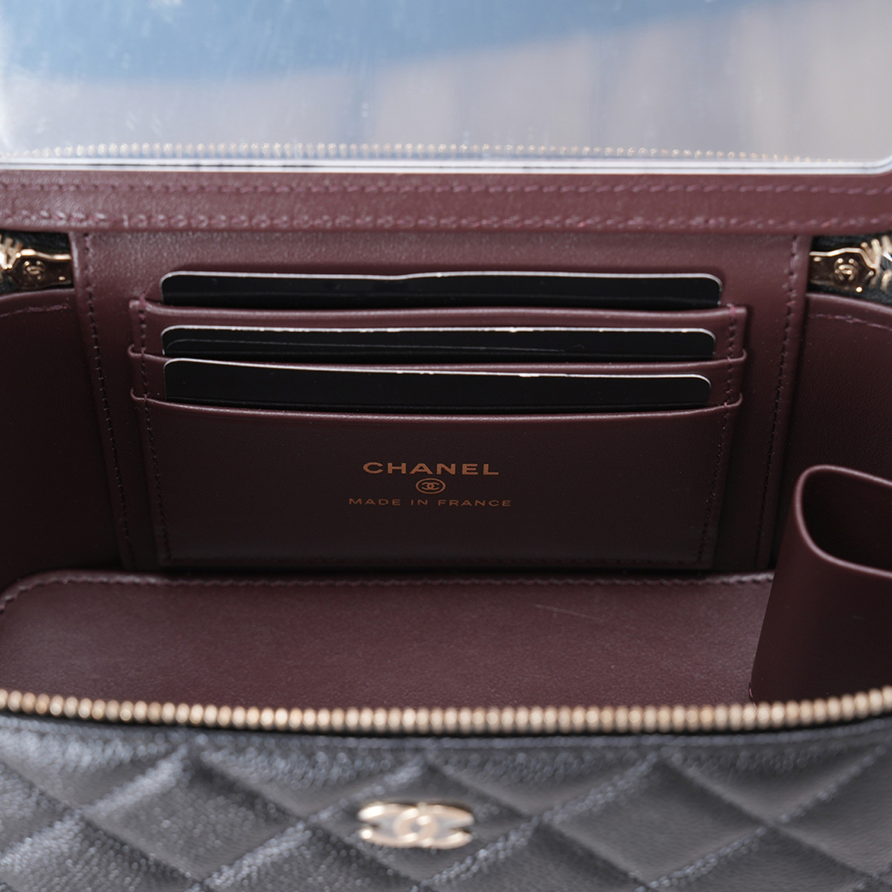 CHANEL(USED)샤넬 AP1314 캐비어 직사각 베니티