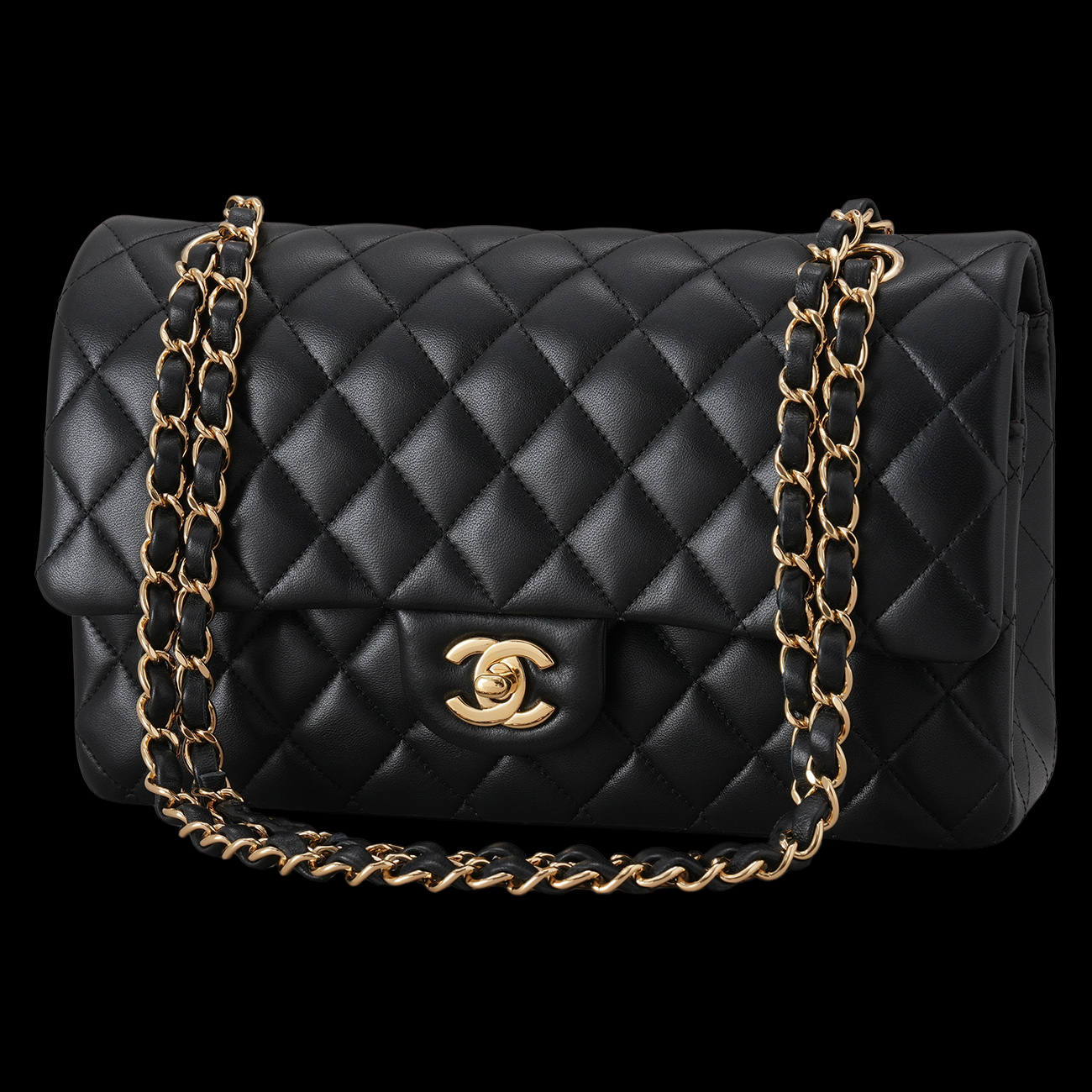 CHANEL(USED)샤넬 램스킨 클래식 미듐 플랩백