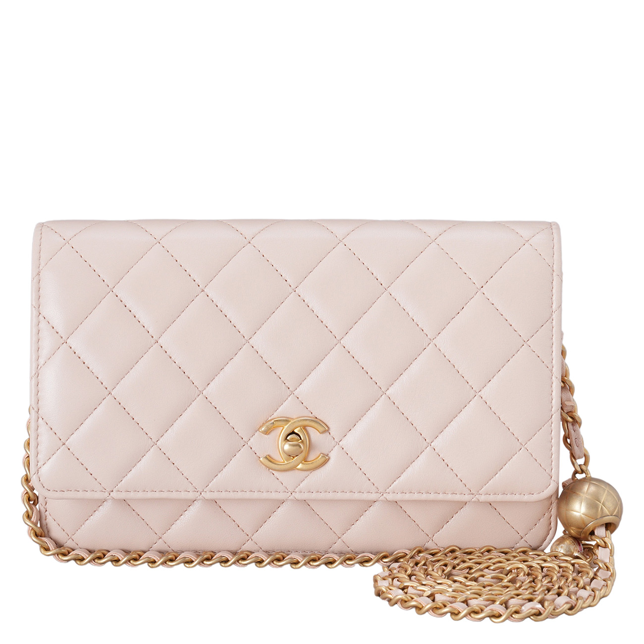 CHANEL(USED)샤넬 AP1450 램스킨 클래식 골든볼 WOC