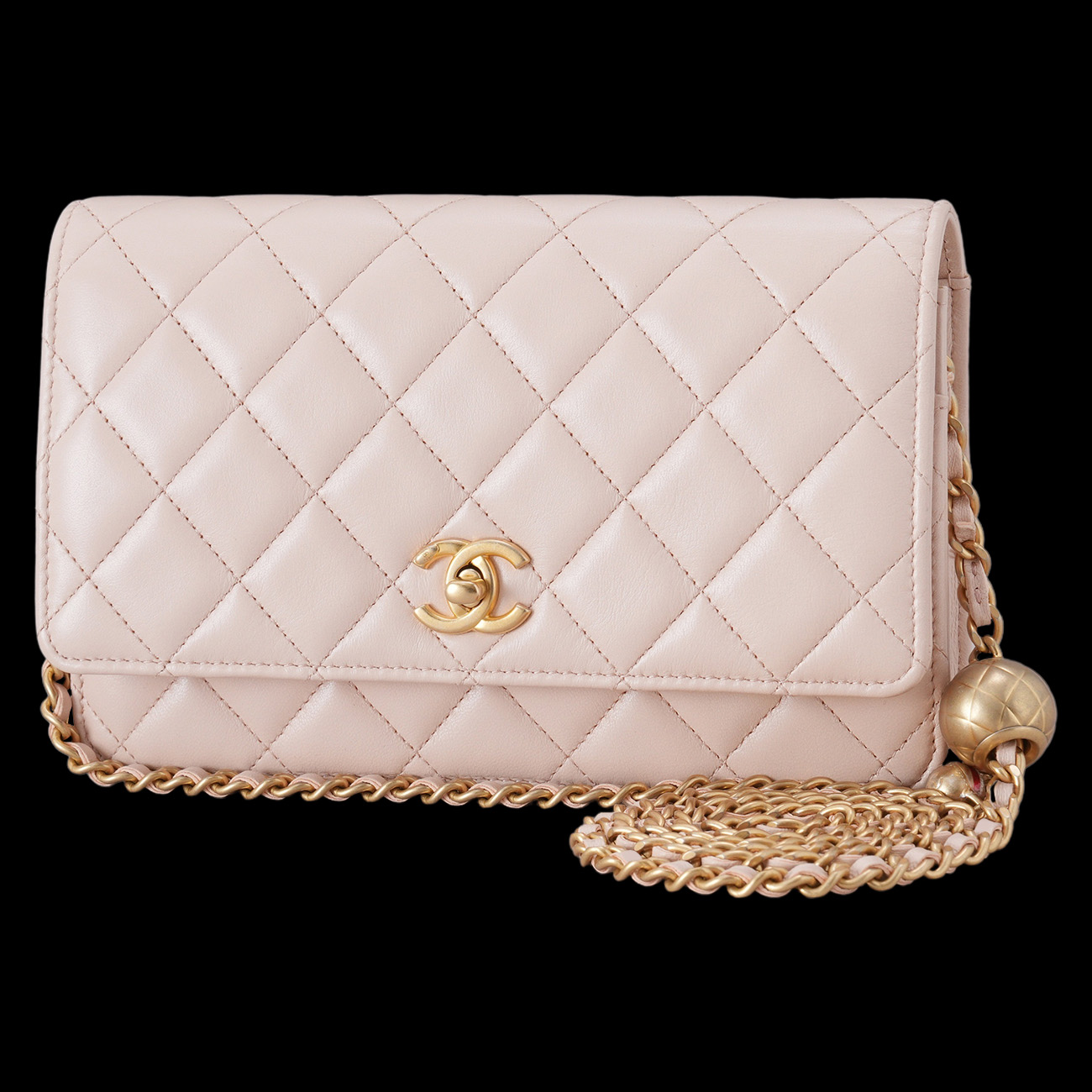 CHANEL(USED)샤넬 AP1450 램스킨 클래식 골든볼 WOC