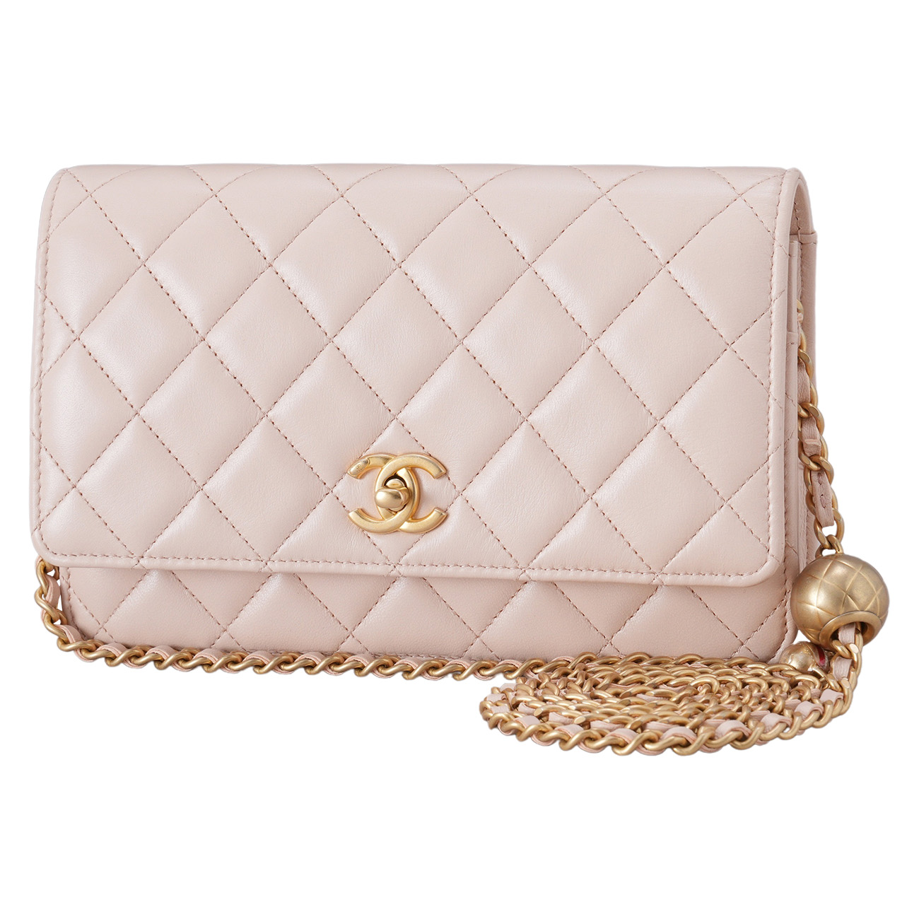 CHANEL(USED)샤넬 AP1450 램스킨 클래식 골든볼 WOC