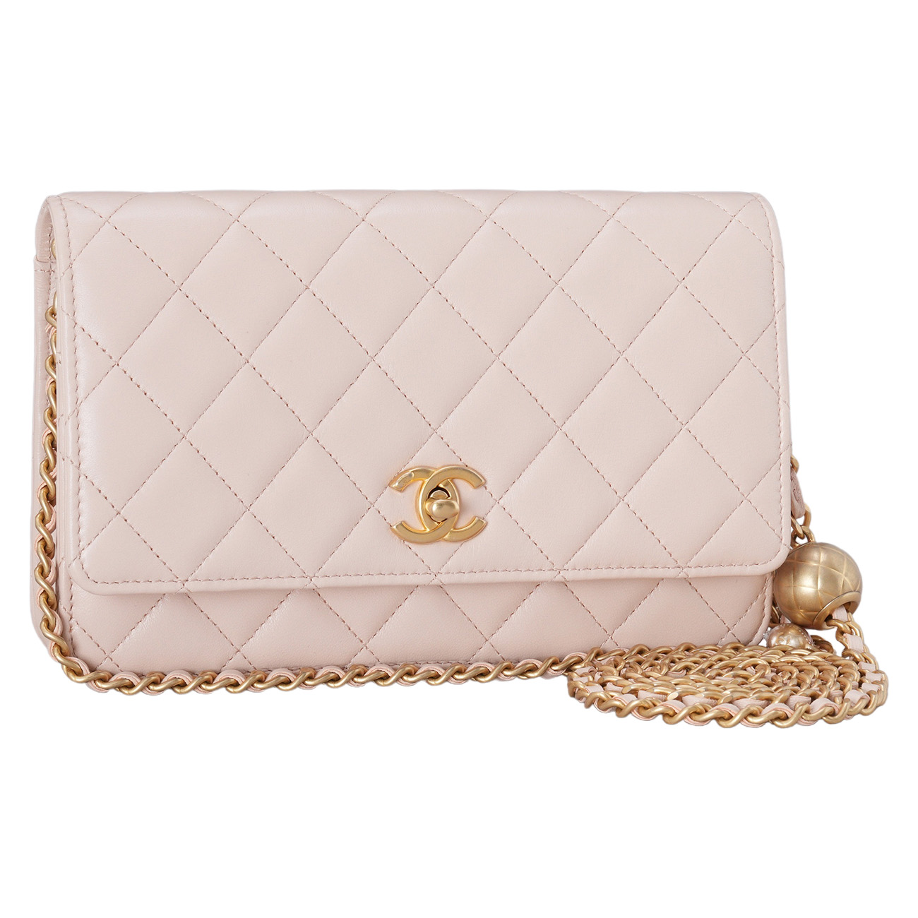CHANEL(USED)샤넬 AP1450 램스킨 클래식 골든볼 WOC
