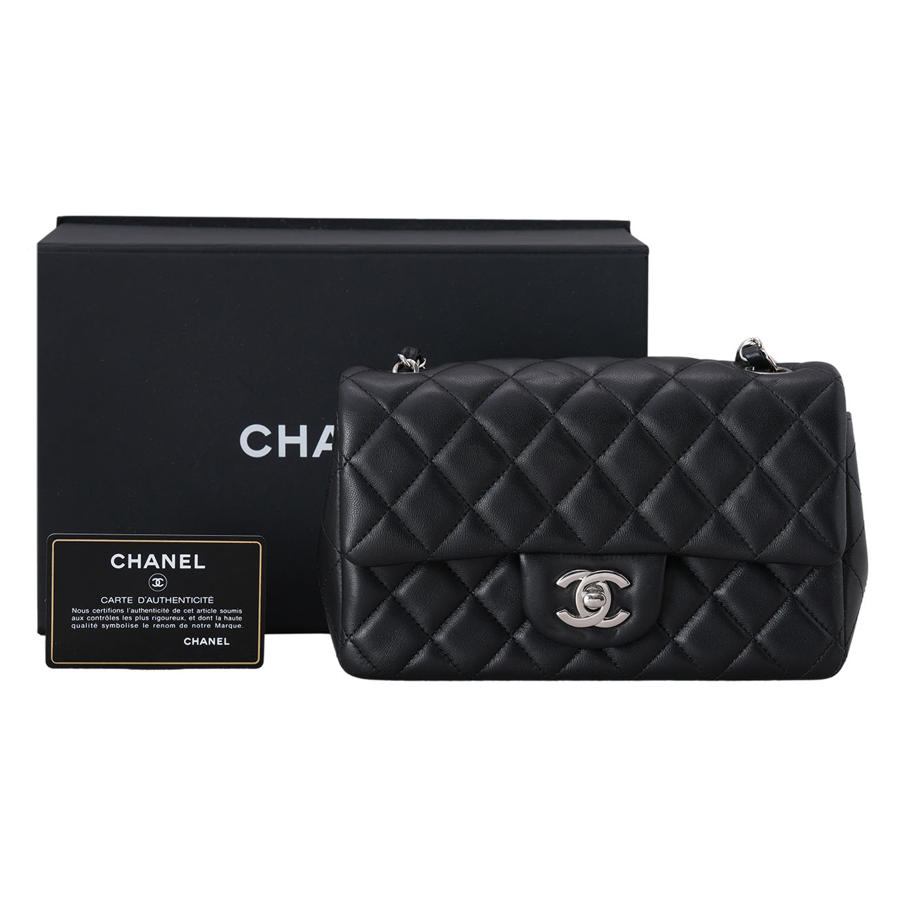 CHANEL(USED)샤넬 램스킨 뉴미니 크로스백