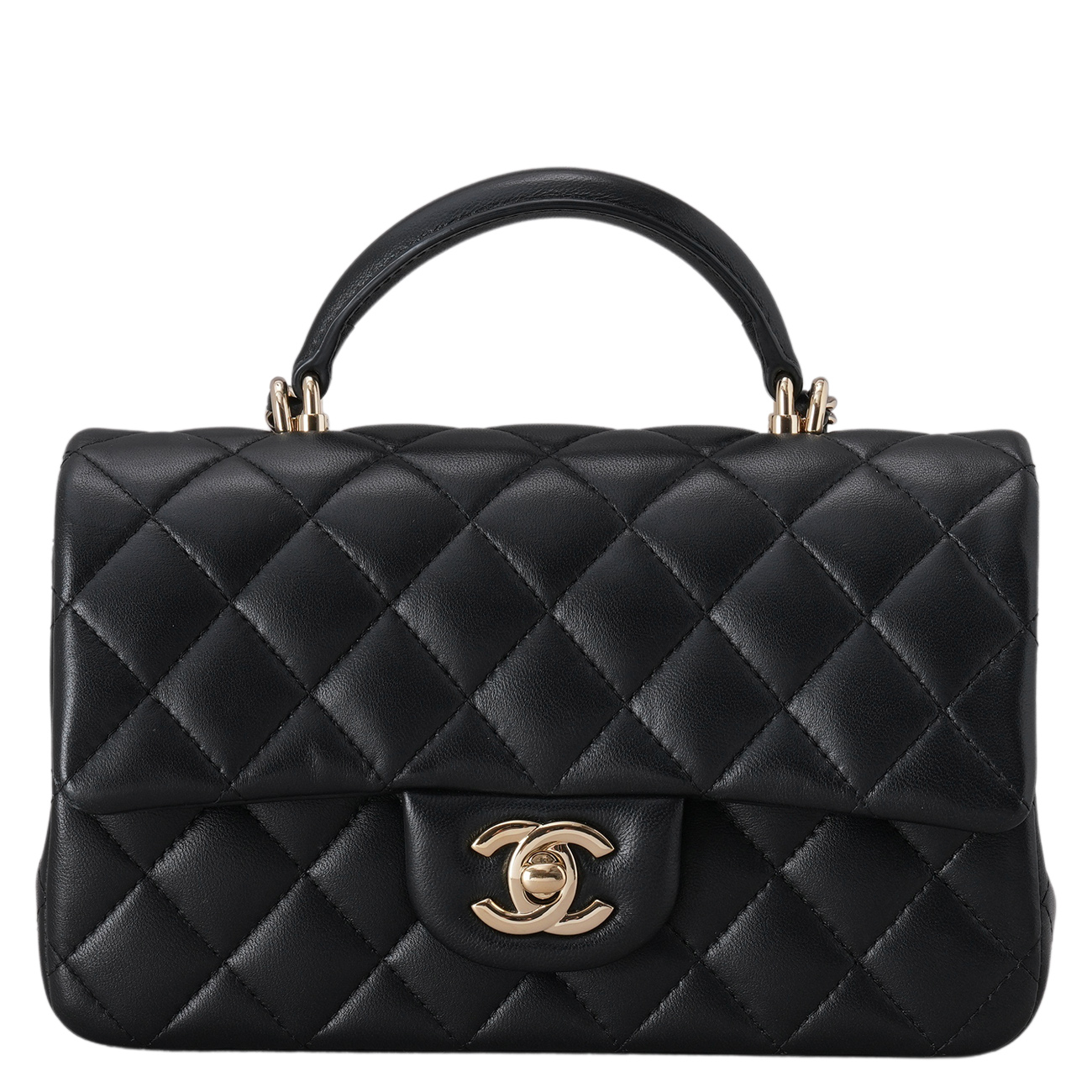 CHANEL(USED)샤넬 램스킨 뉴미니 탑핸들 크로스백