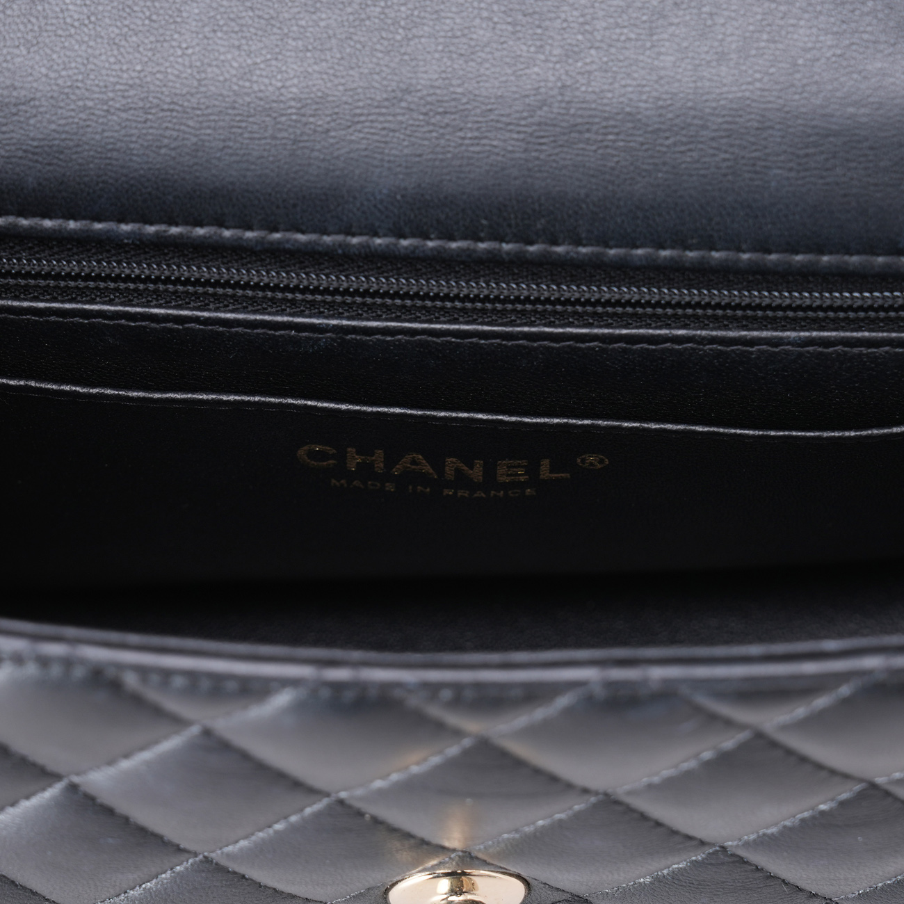 CHANEL(USED)샤넬 램스킨 뉴미니 탑핸들 크로스백