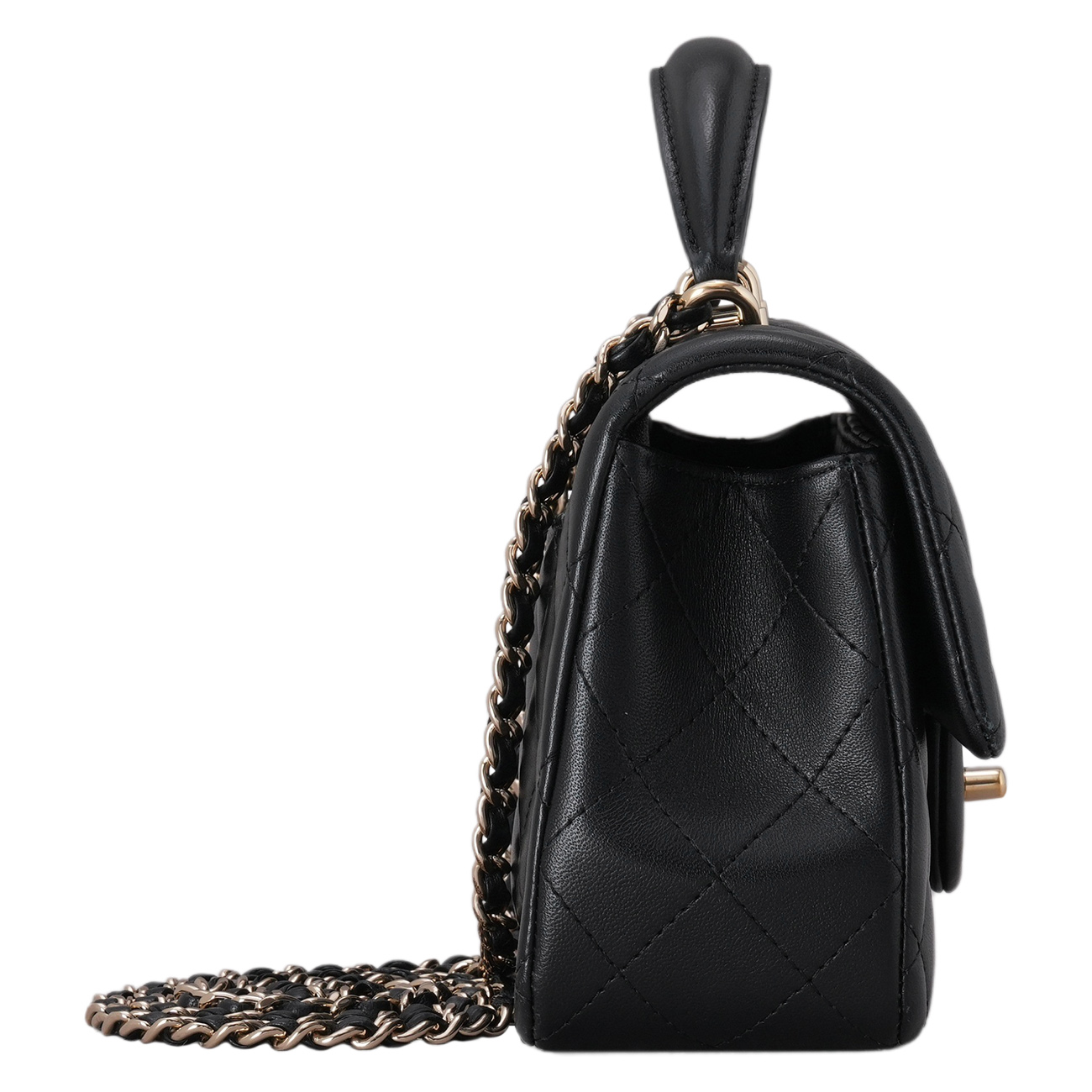 CHANEL(USED)샤넬 램스킨 뉴미니 탑핸들 크로스백