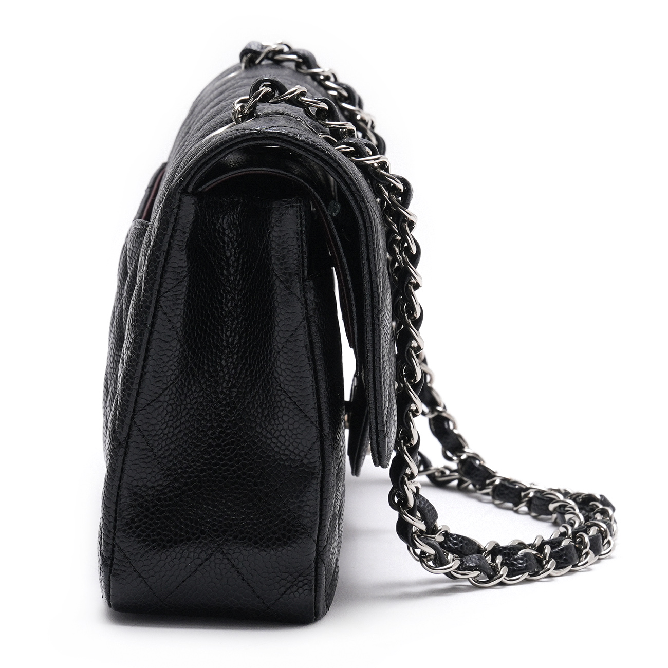 CHANEL(USED)샤넬 캐비어 클래식 미듐 플랩백 블랙