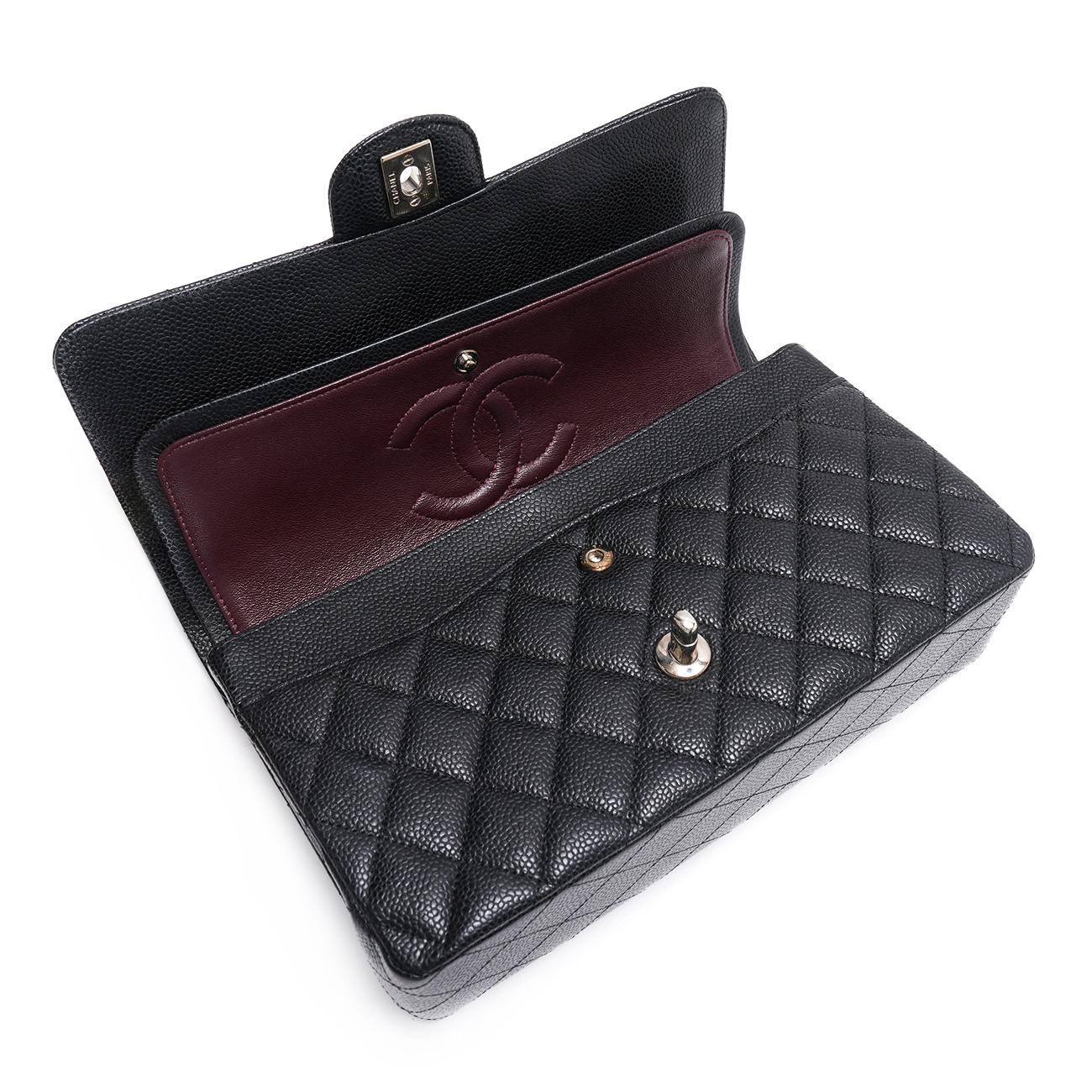 CHANEL(USED)샤넬 캐비어 클래식 미듐 플랩백 블랙