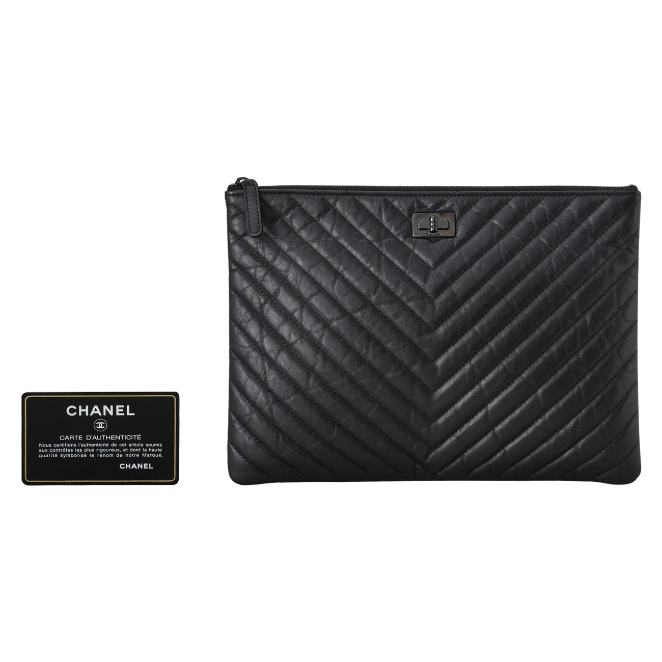 CHANEL(USED)샤넬 2..55 클래식 클러치 미듐