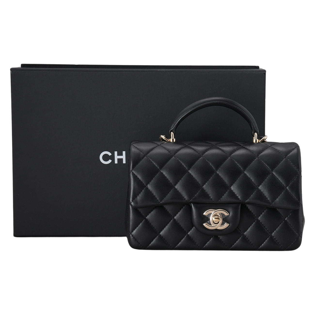 CHANEL(USED)샤넬 캐비어 클래식 뉴미니 탑핸들