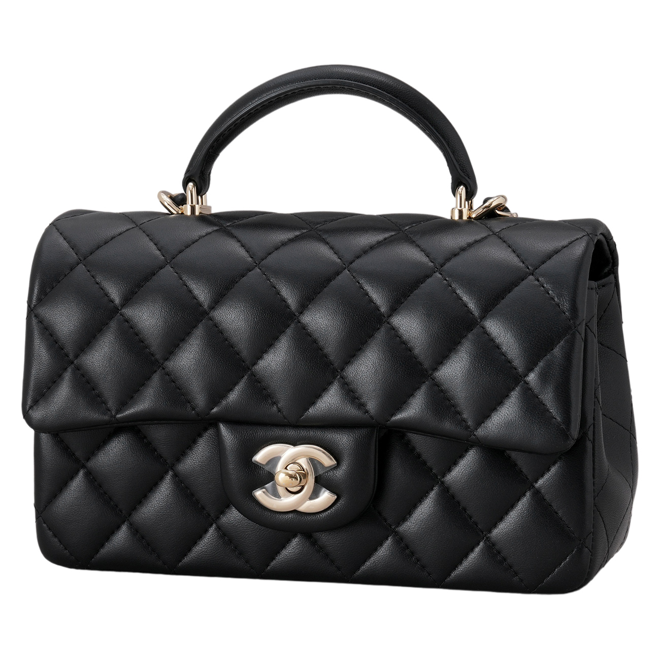 CHANEL(USED)샤넬 캐비어 클래식 뉴미니 탑핸들