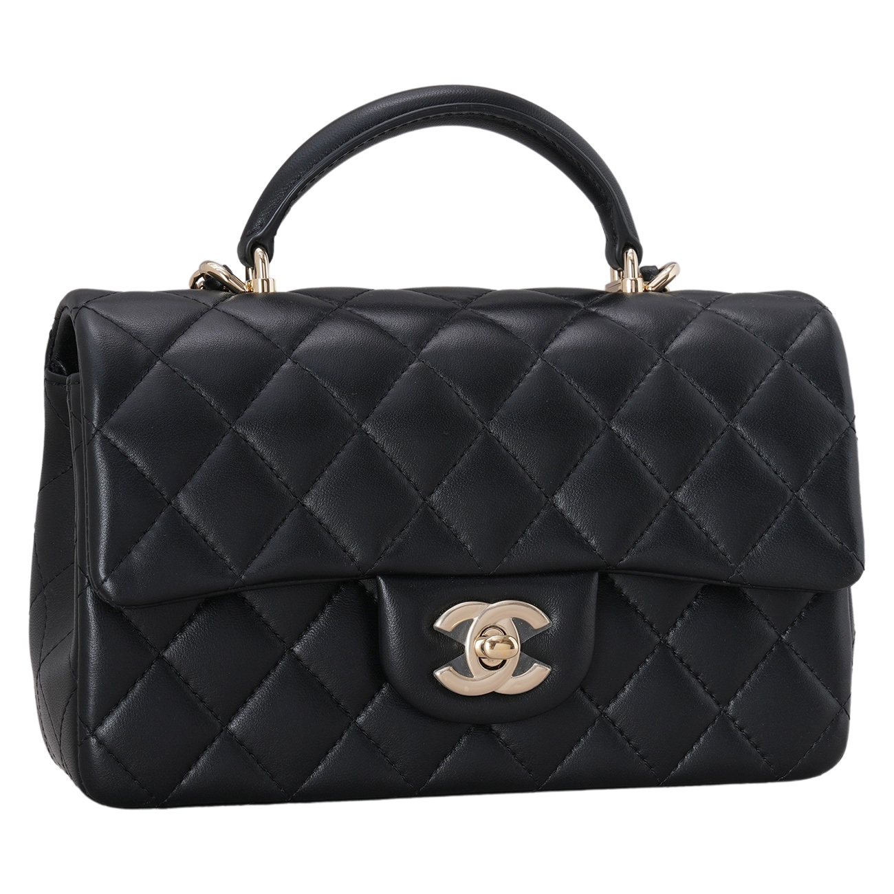 CHANEL(USED)샤넬 캐비어 클래식 뉴미니 탑핸들