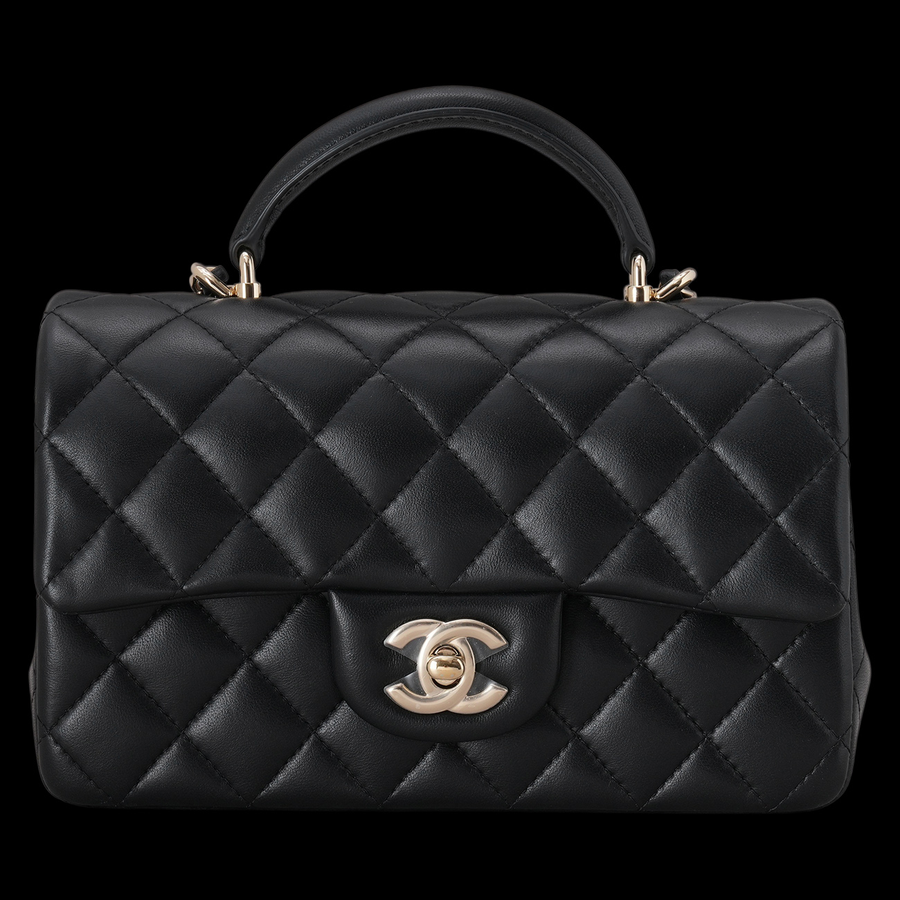CHANEL(USED)샤넬 캐비어 클래식 뉴미니 탑핸들