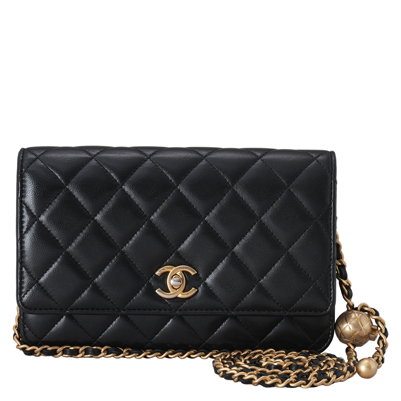 CHANEL(USED)샤넬 AP1450 램스킨 클래식 골든볼 WOC