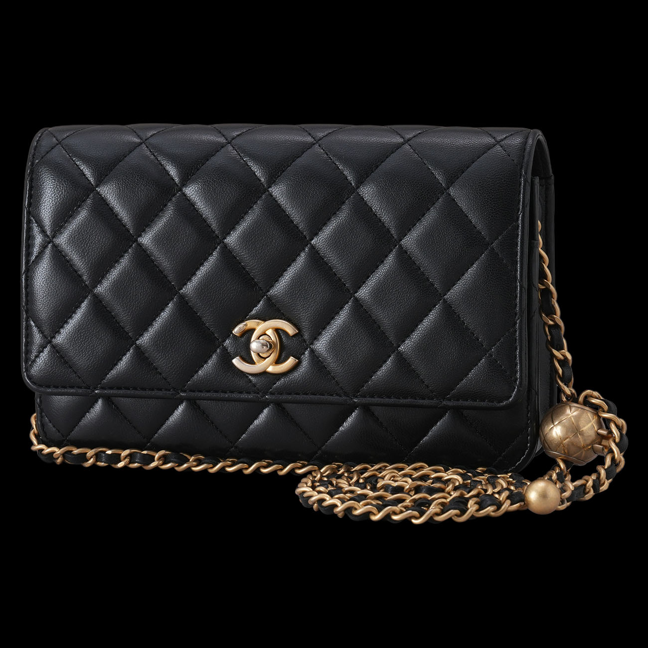 CHANEL(USED)샤넬 AP1450 램스킨 클래식 골든볼 WOC