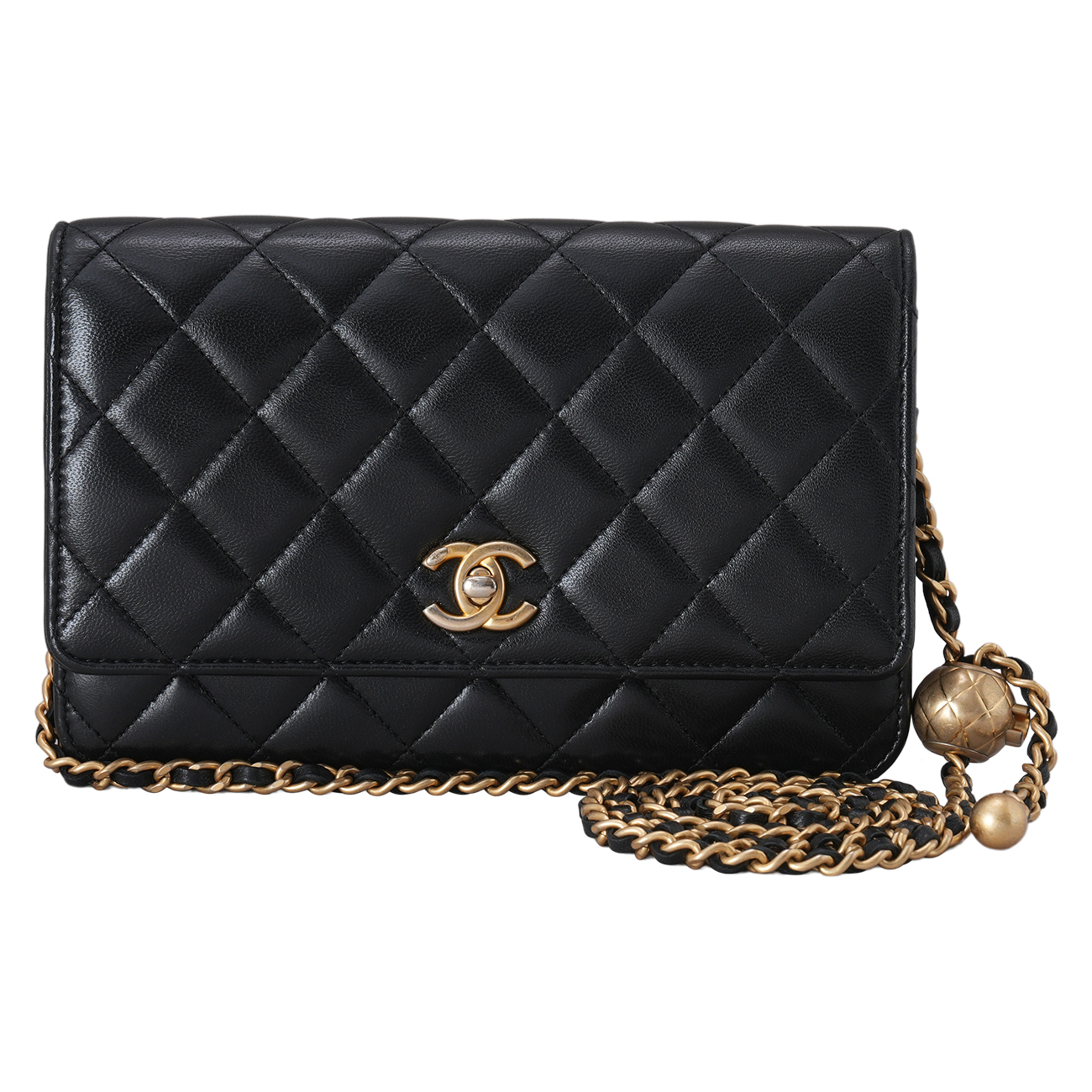 CHANEL(USED)샤넬 AP1450 램스킨 클래식 골든볼 WOC