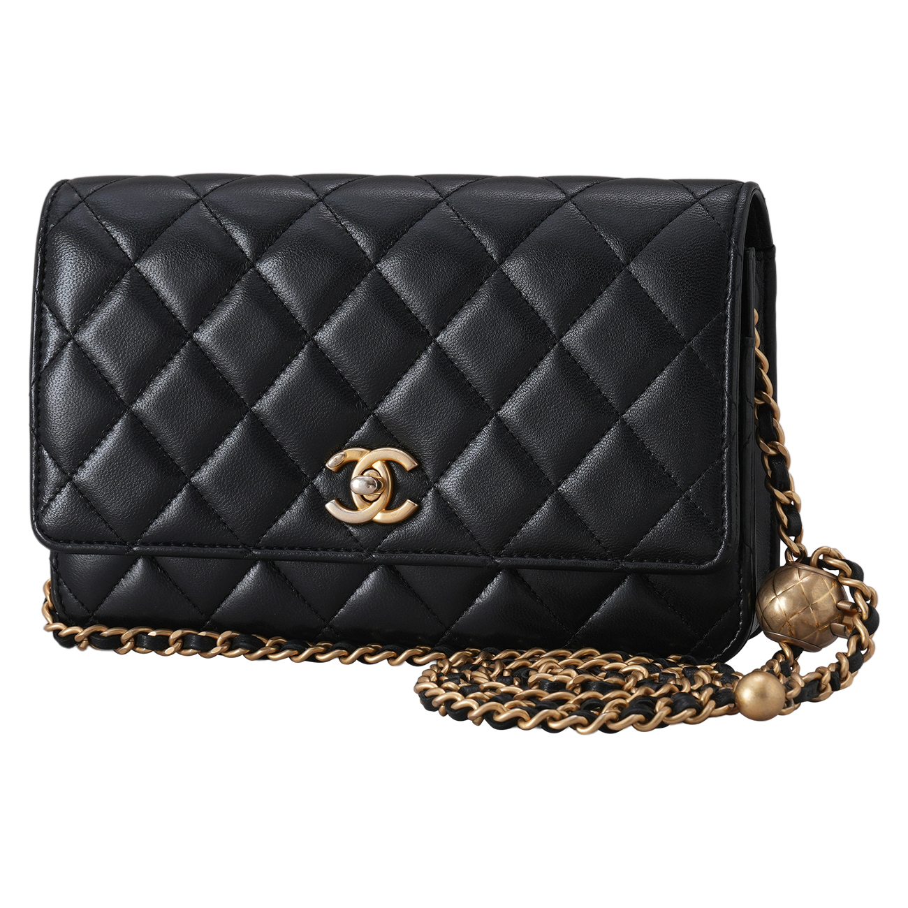 CHANEL(USED)샤넬 AP1450 램스킨 클래식 골든볼 WOC